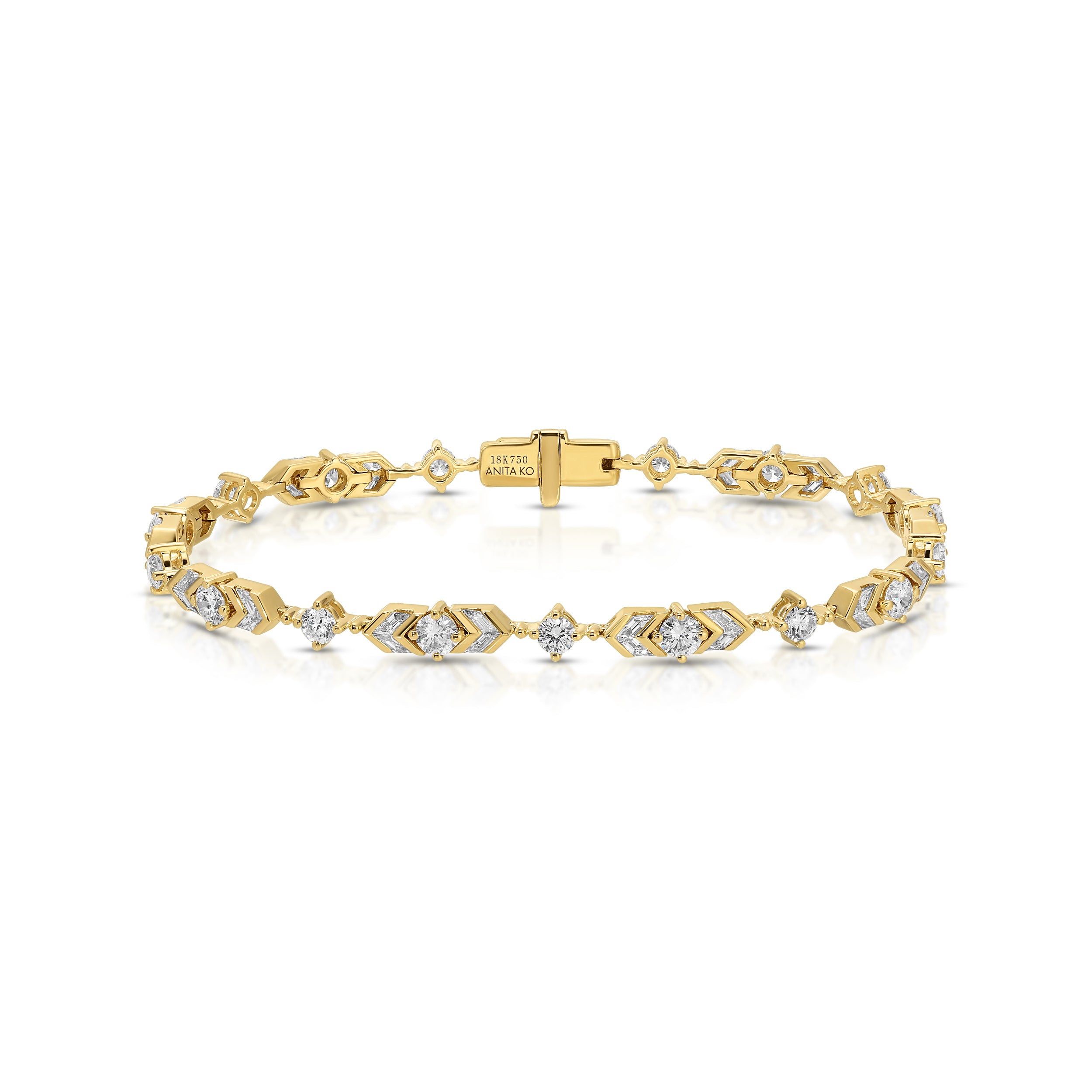 ROUND AND BAGUETTE DIAMOND DAKOTA BRACELET