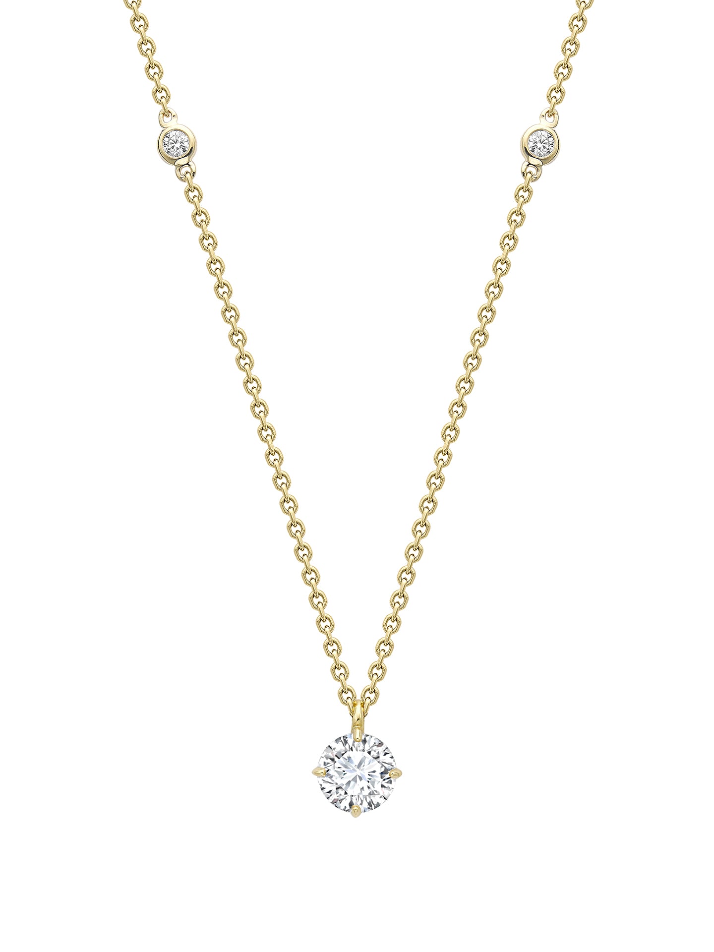 Classic Yellow Gold Diamond Pendant