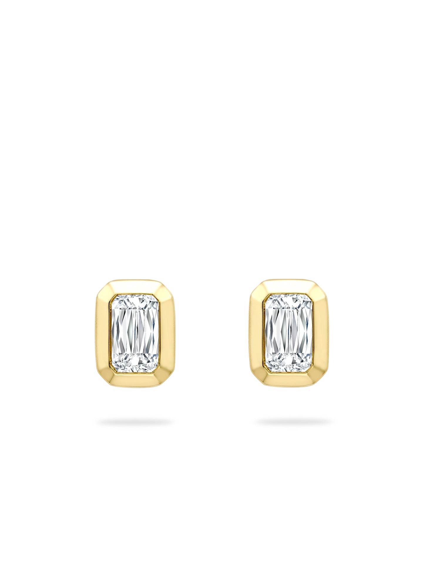 Florentine Ashoka Yellow Gold Diamond Stud Earrings