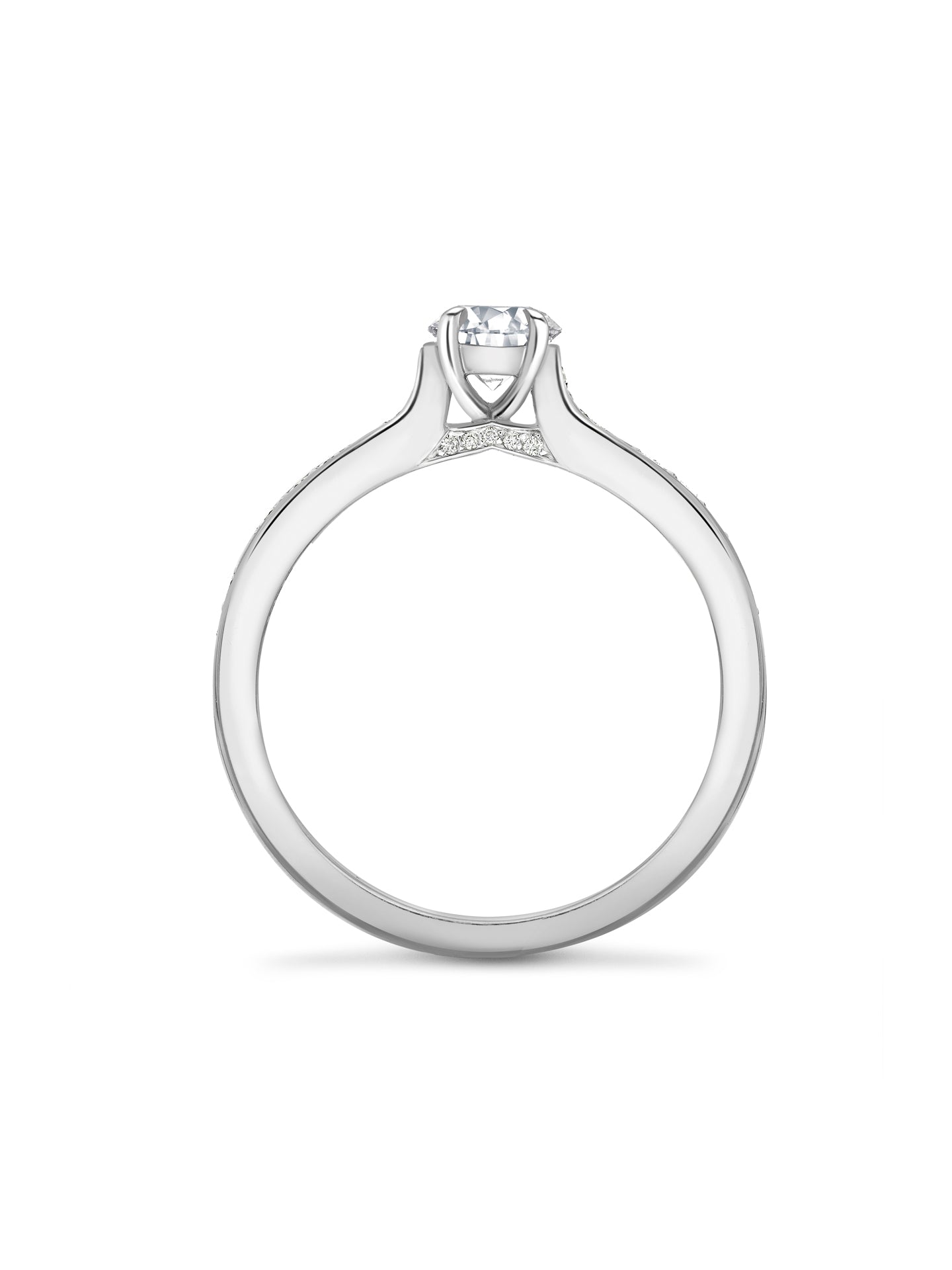 Harmony Round Brilliant Platinum Diamond Ring 1 Carat GVS2 4 Harmony Round Brilliant Platinum Diamond Ring 0.5 carat
