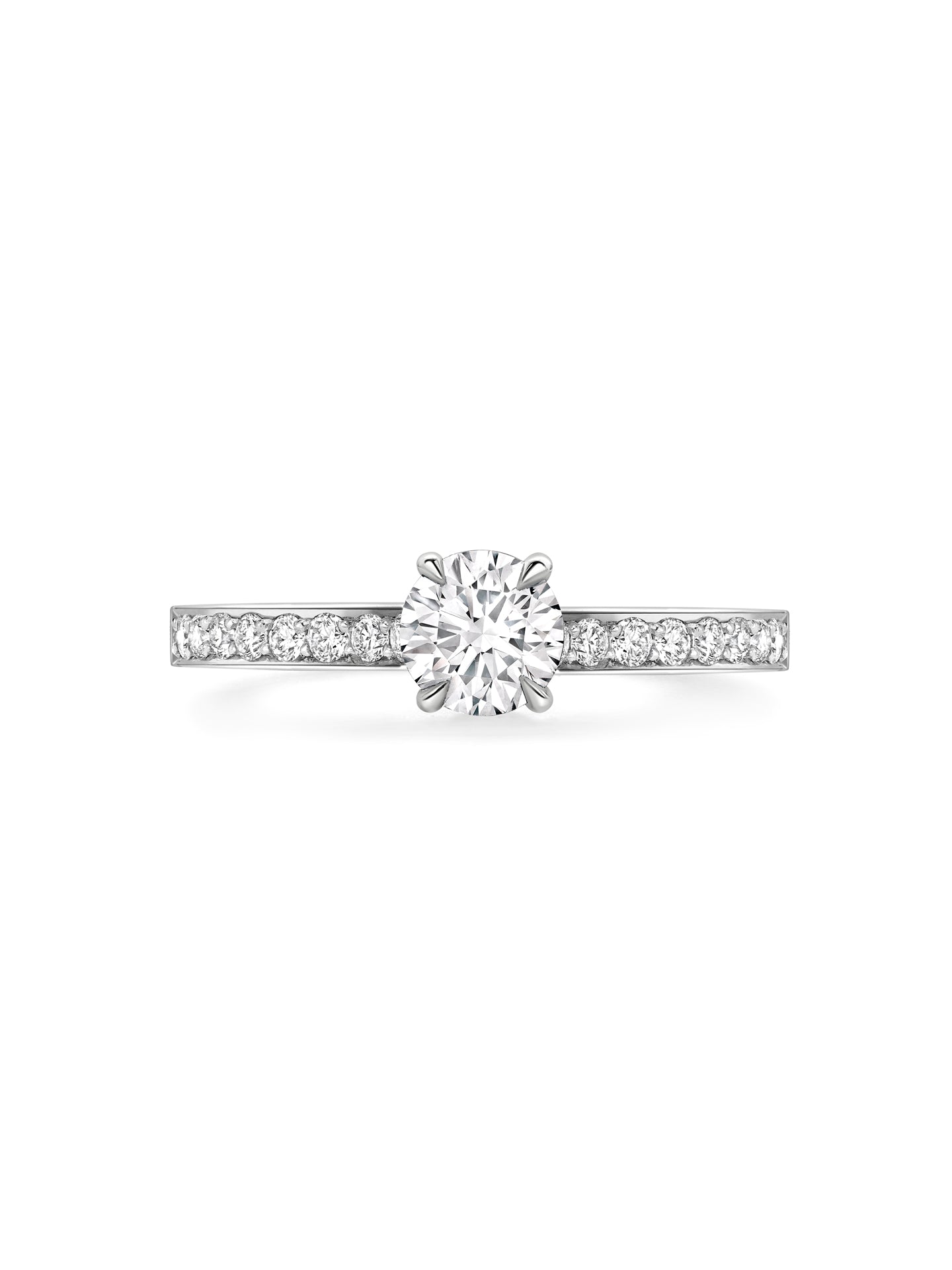 Harmony Round Brilliant Platinum Diamond Ring 0.9 Carat FVS2 3 Harmony Round Brilliant Platinum Diamond Ring 0.9 Carat FVS2