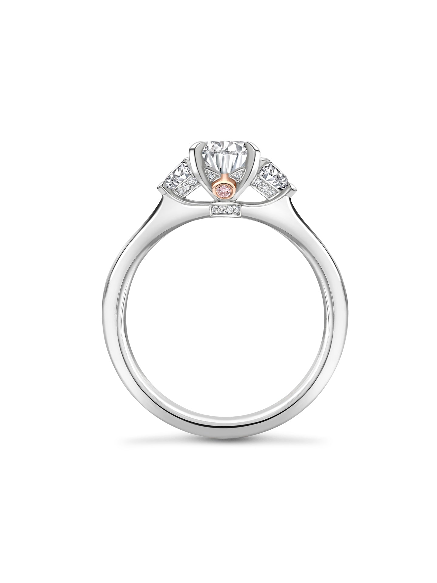 Harmony Trilogy Pear Diamond Platinum Ring 5 Harmony Trilogy Pear Diamond Platinum Ring