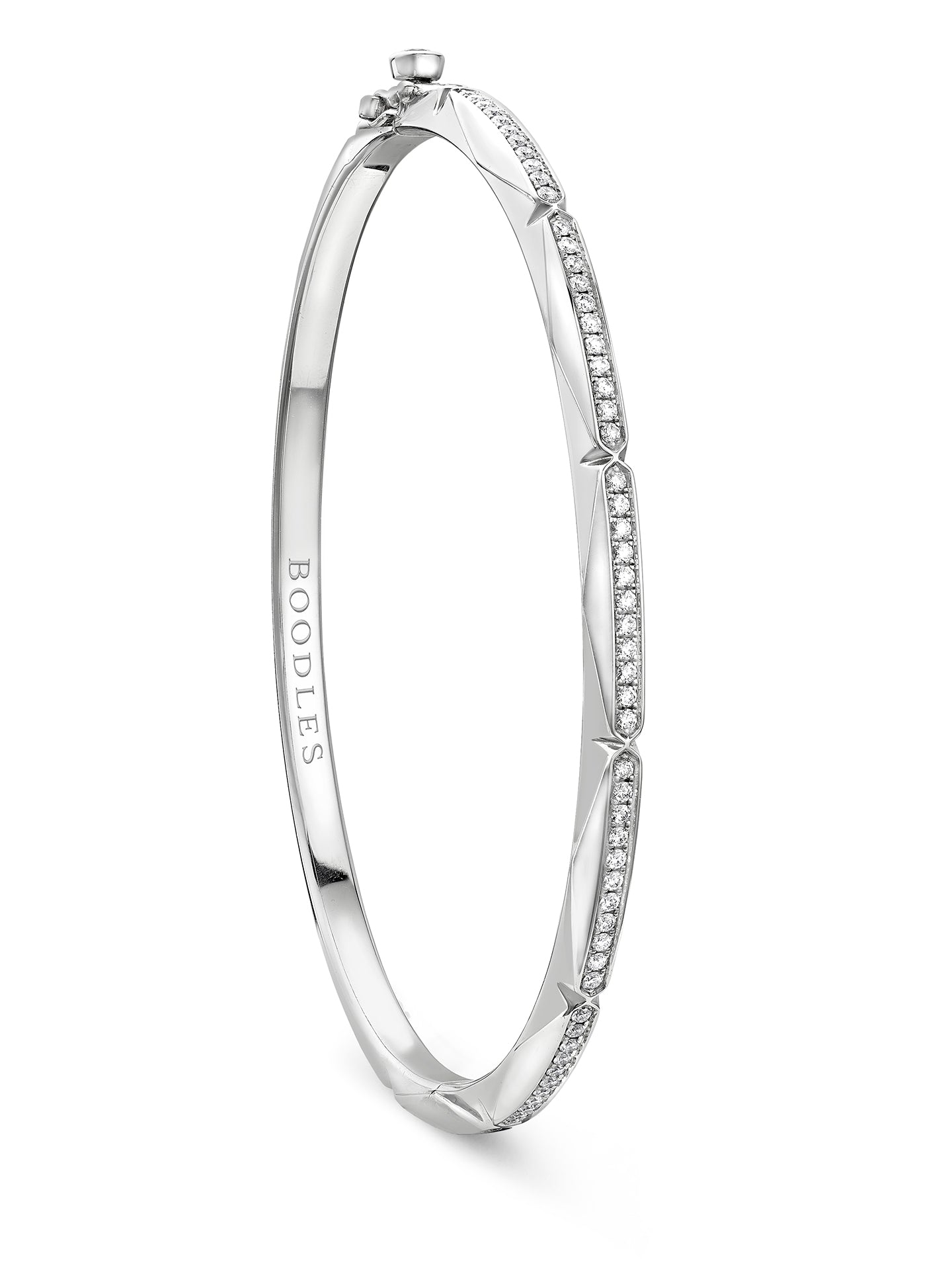 Jazz White Gold Diamond Bangle