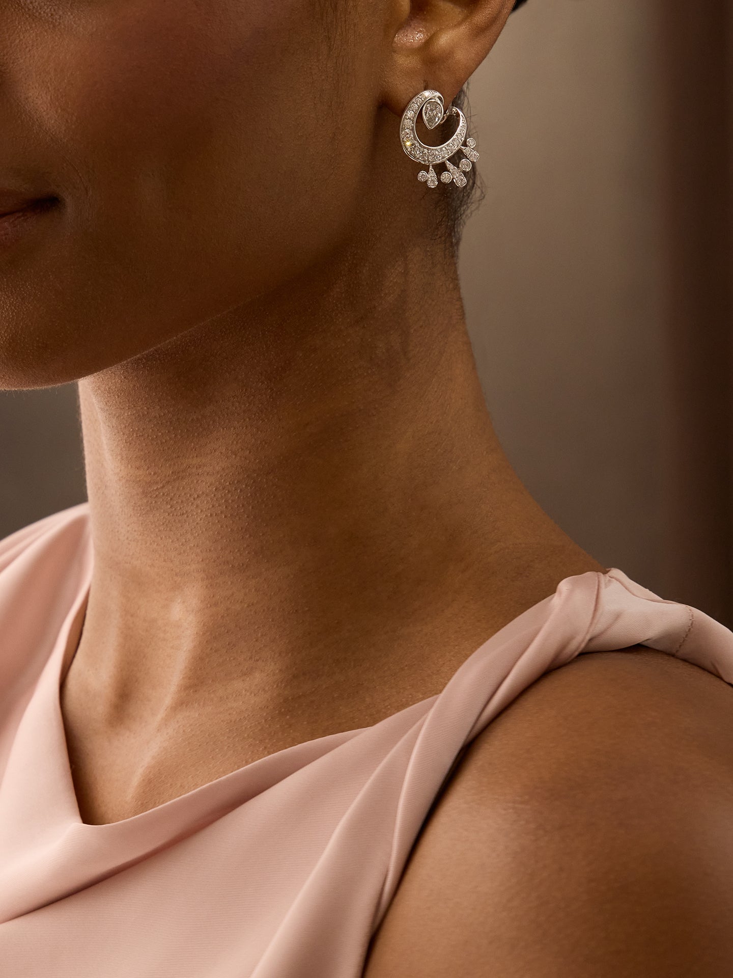 Lucky Platinum Diamond Horseshoe Splash Earrings 3 Lucky Platinum Diamond Horseshoe Splash Earrings