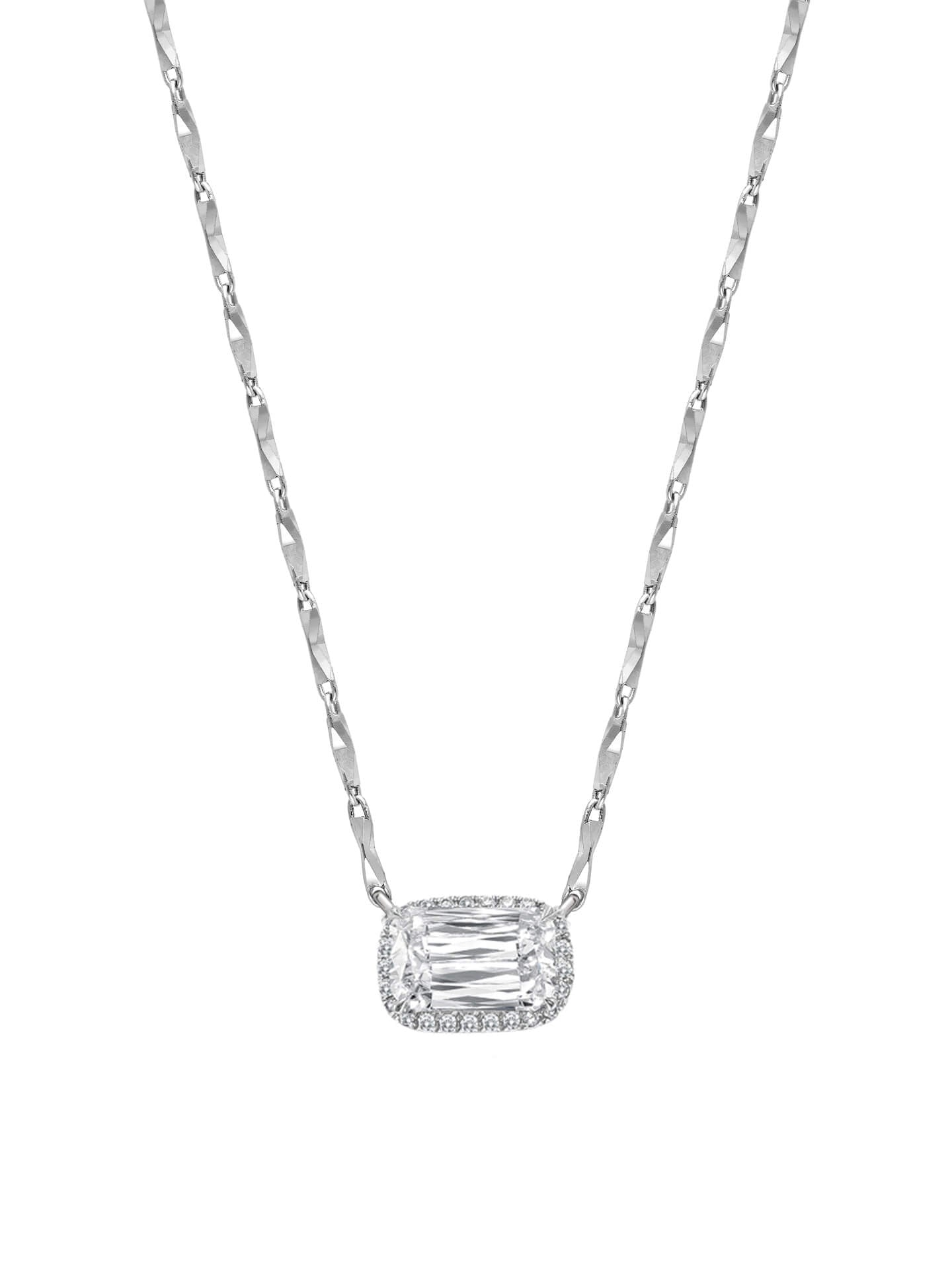 New Vintage Ashoka Platinum Diamond Pendant
