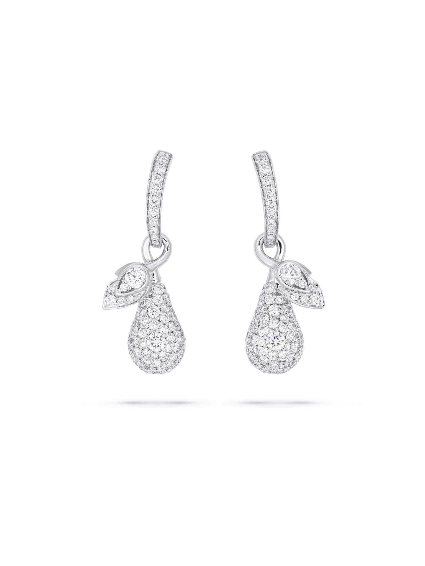 Orchard White Gold Pavé Diamond Earrings