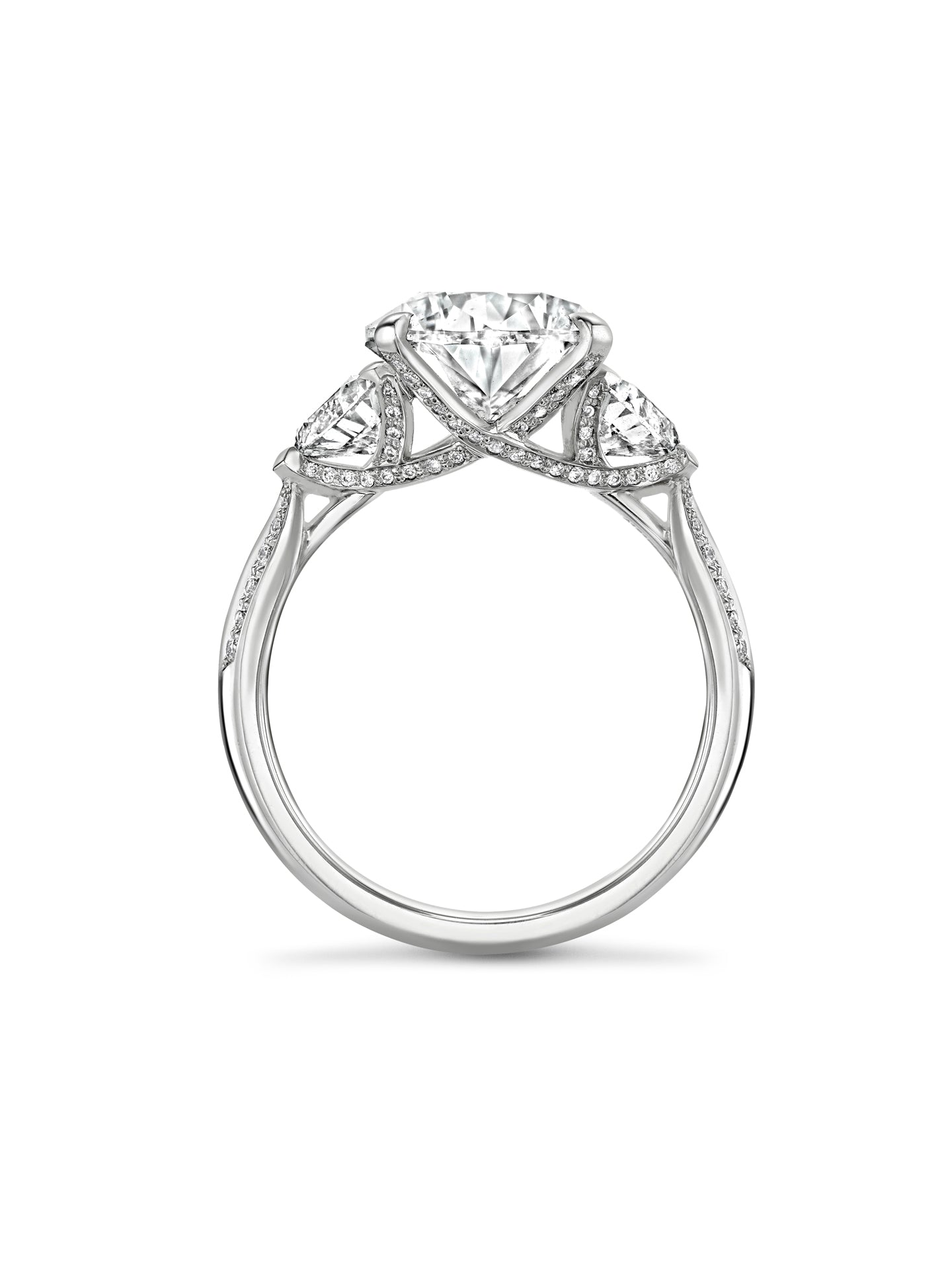 Petal Large Pear Diamond Platinum Ring 4 Petal Large Pear Diamond Platinum Ring
