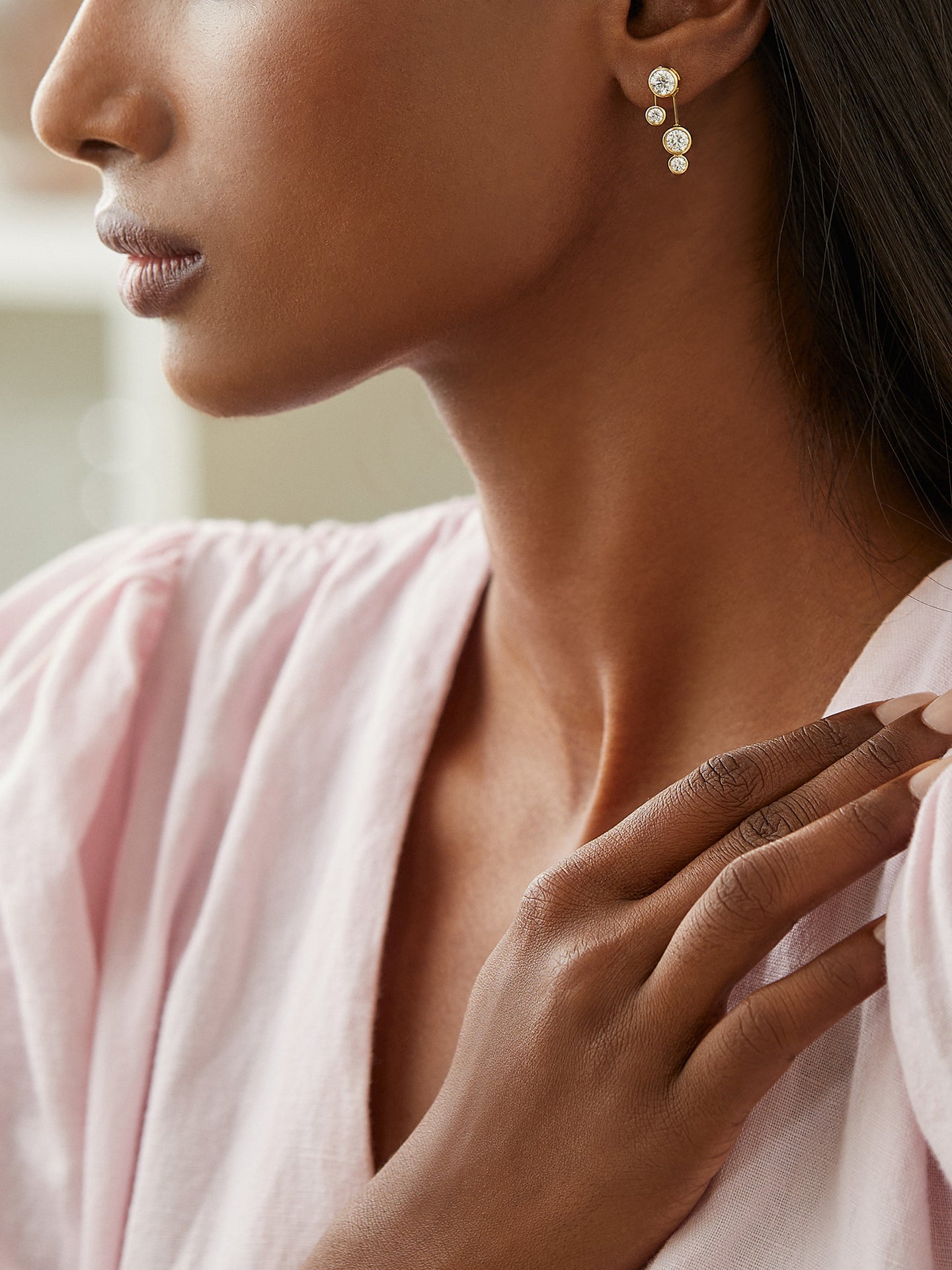 Raindance Detachable Double Drop Platinum Earrings 3 Raindance Detachable Double Drop Platinum Earrings