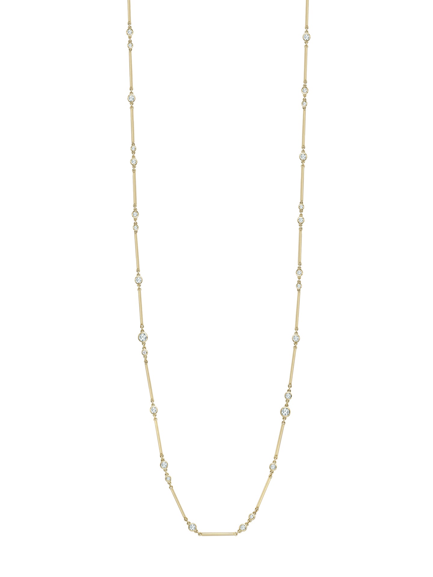 Raindance Long Yellow Gold Diamond Necklace 4 Raindance Long Yellow Gold Diamond Necklace
