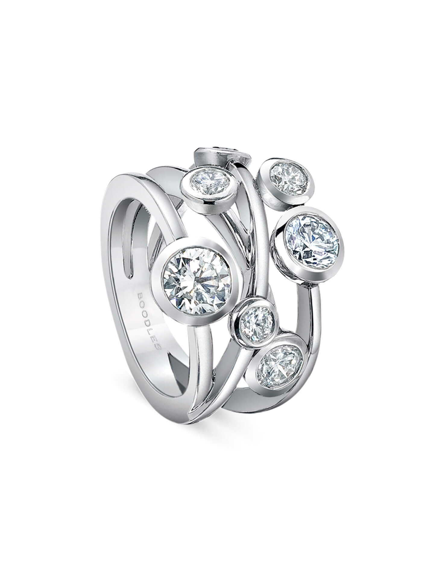 Raindance Seven Diamond Platinum Ring