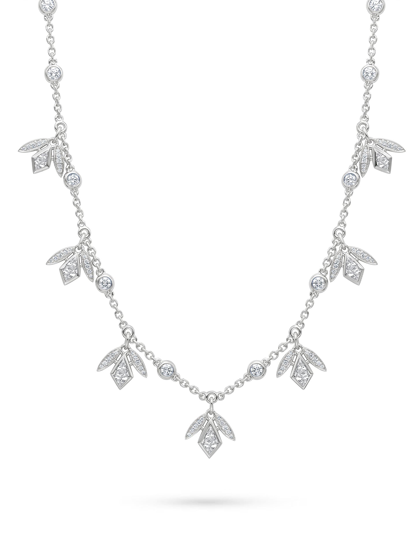 Secret Garden Kite Diamond Platinum Necklace