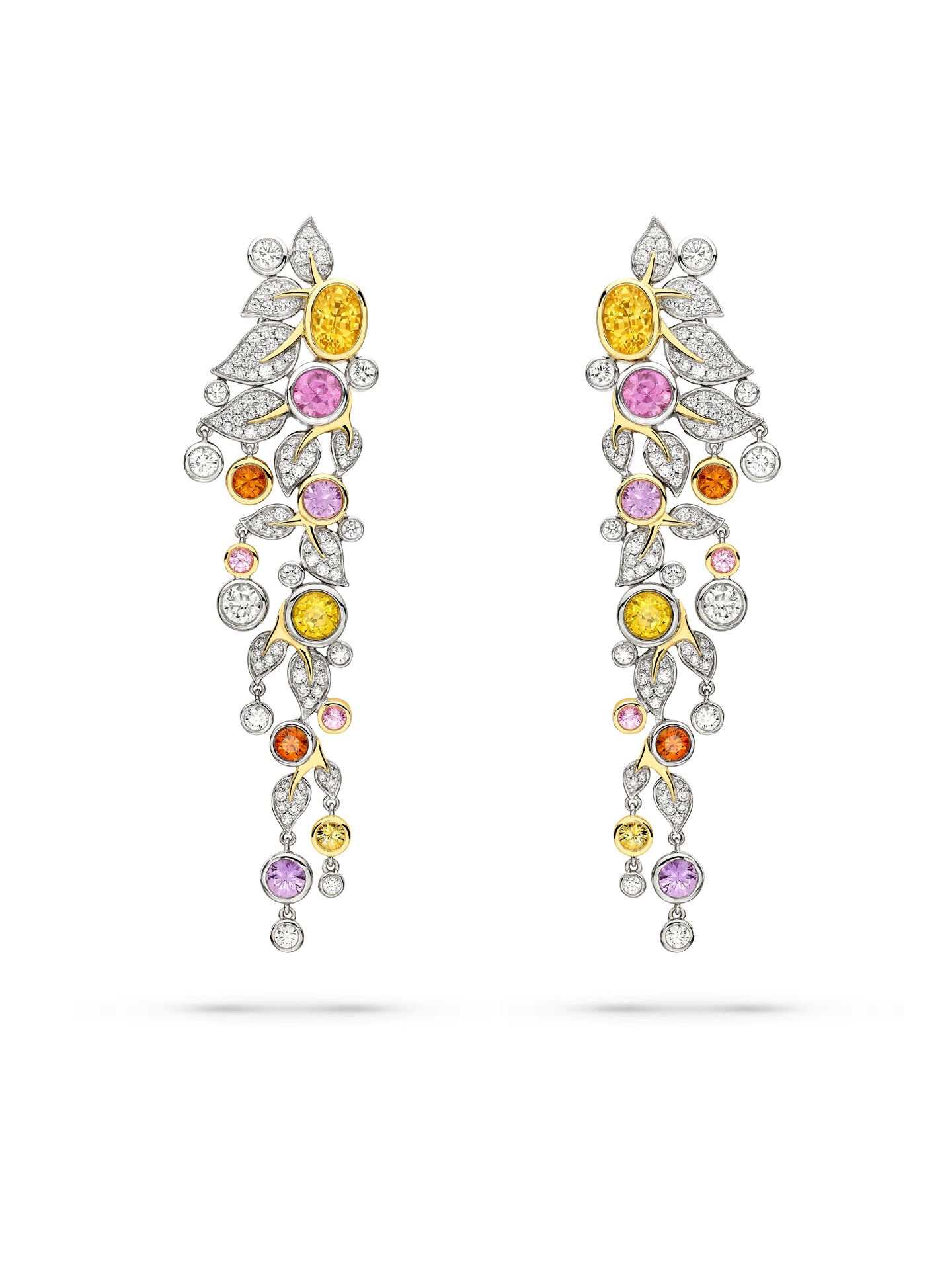 Secret Garden Verdure Sapphire and Diamond Earrings