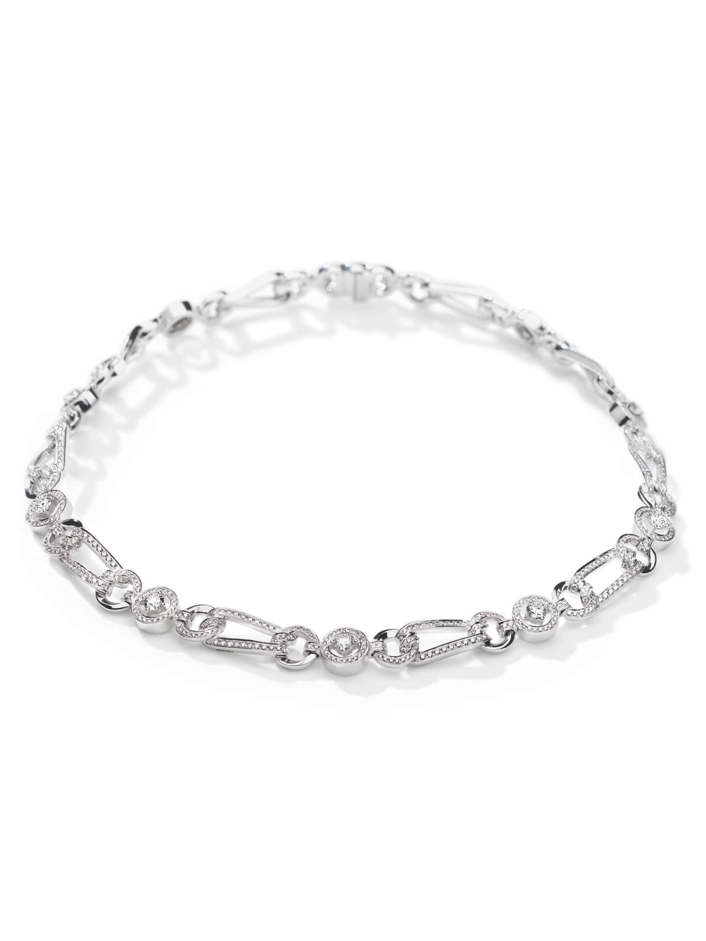 The Knot Open Link White Gold Diamond Collar