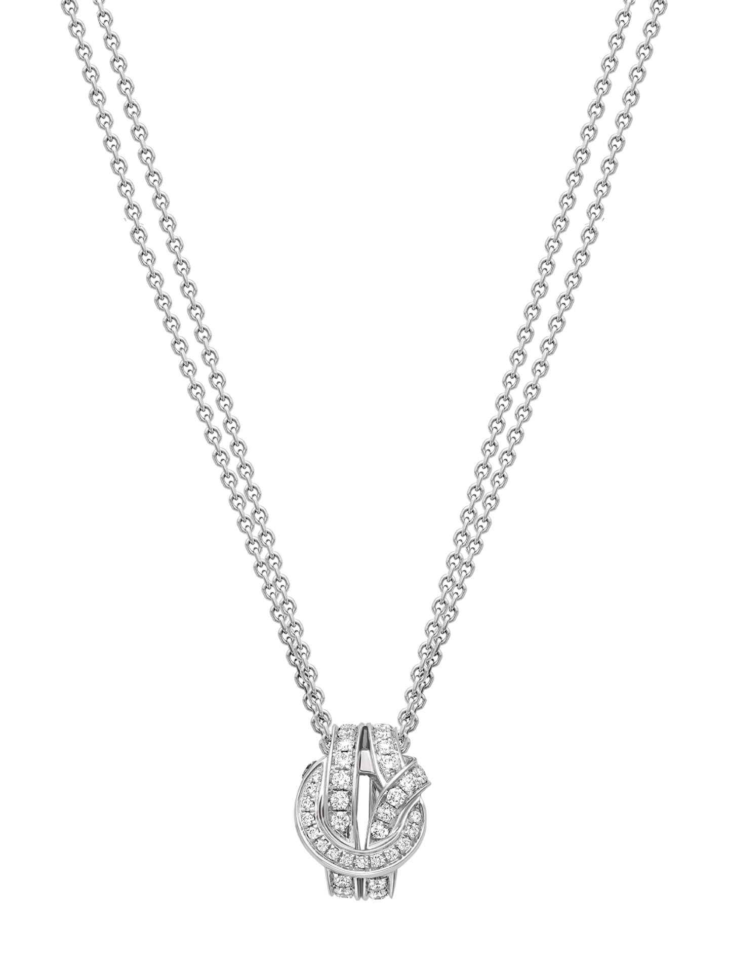 The Knot White Gold Diamond Pendant