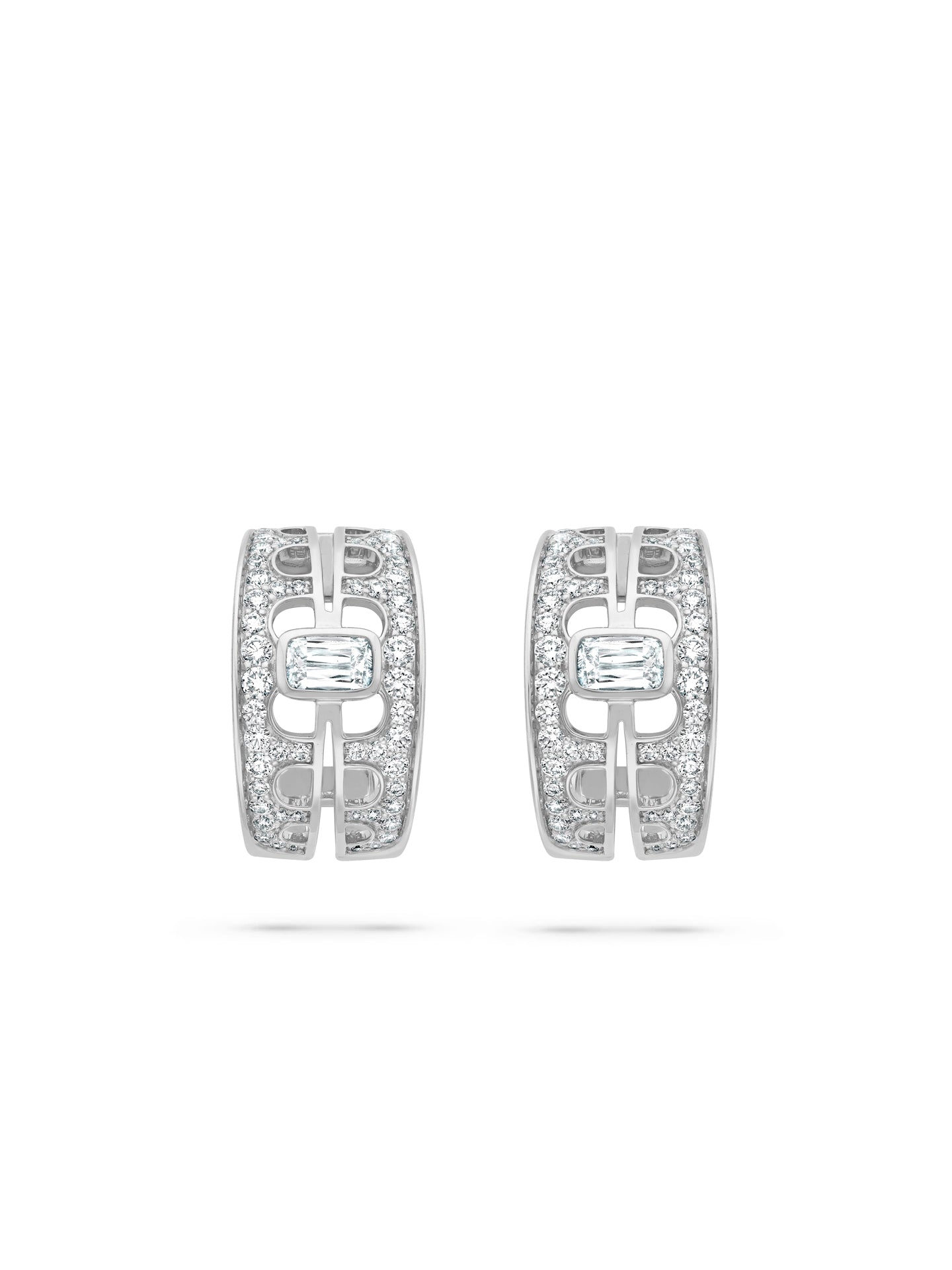 The National Gallery Perspective Ashoka Platinum Earrings