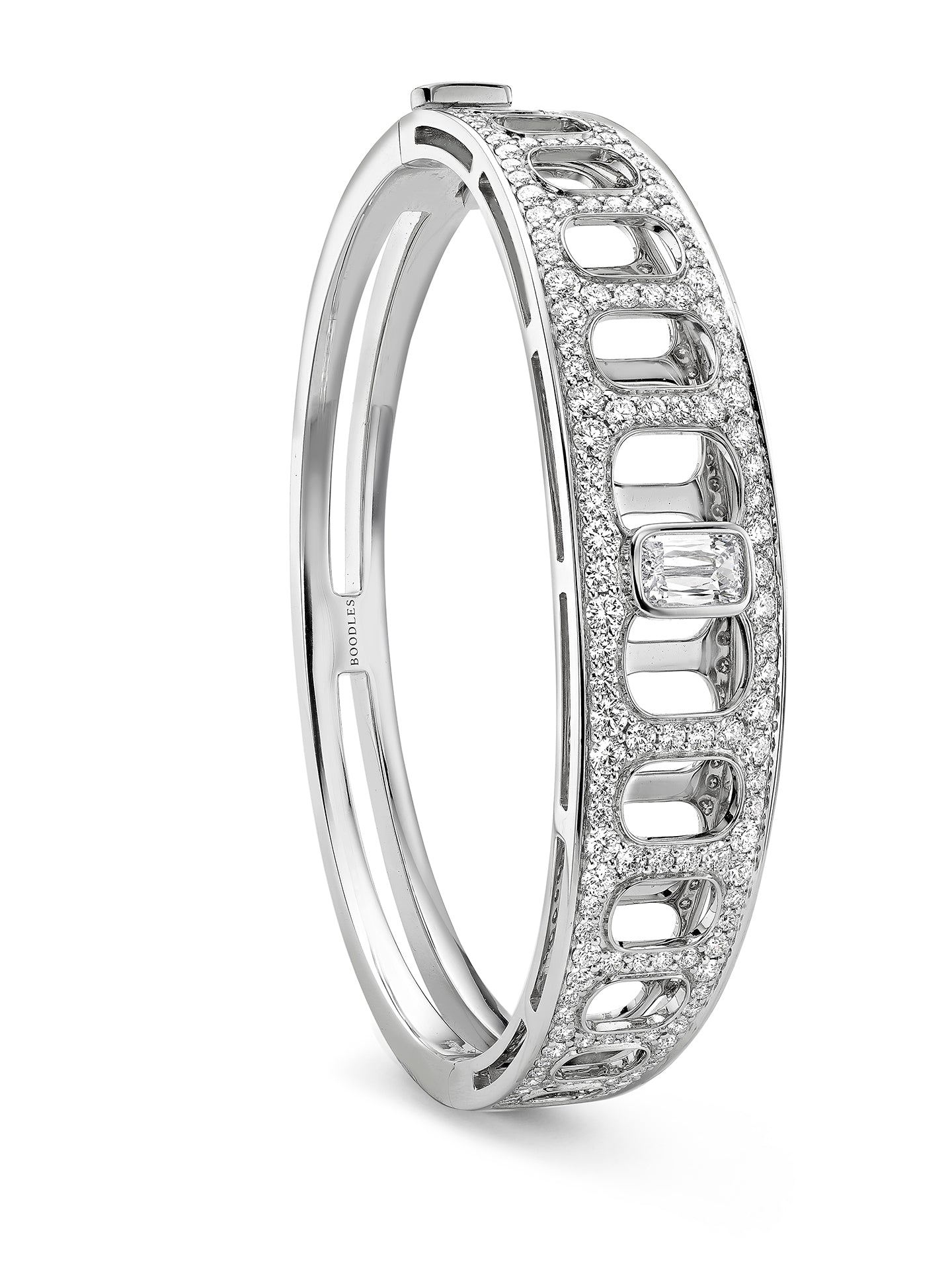 The National Gallery Perspective Platinum Bangle - Luxury Designer Jewelry