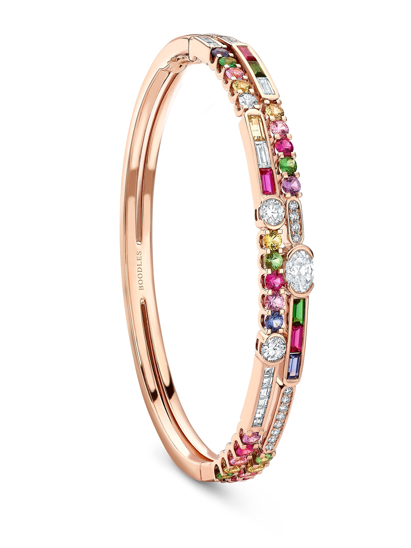 The National Gallery Play of Light Rose Gold Sapphire Chelsea Bangle