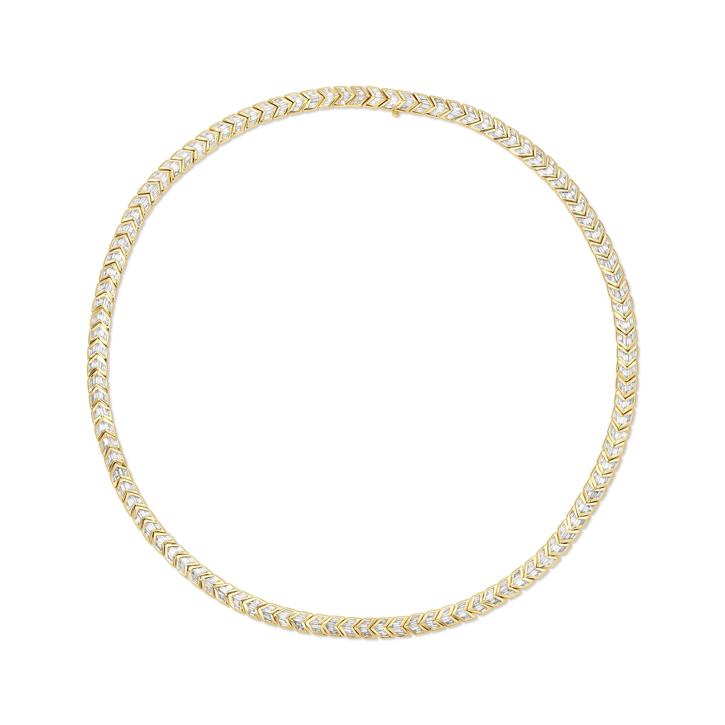BAGUETTE DIAMOND ARROW CHOKER