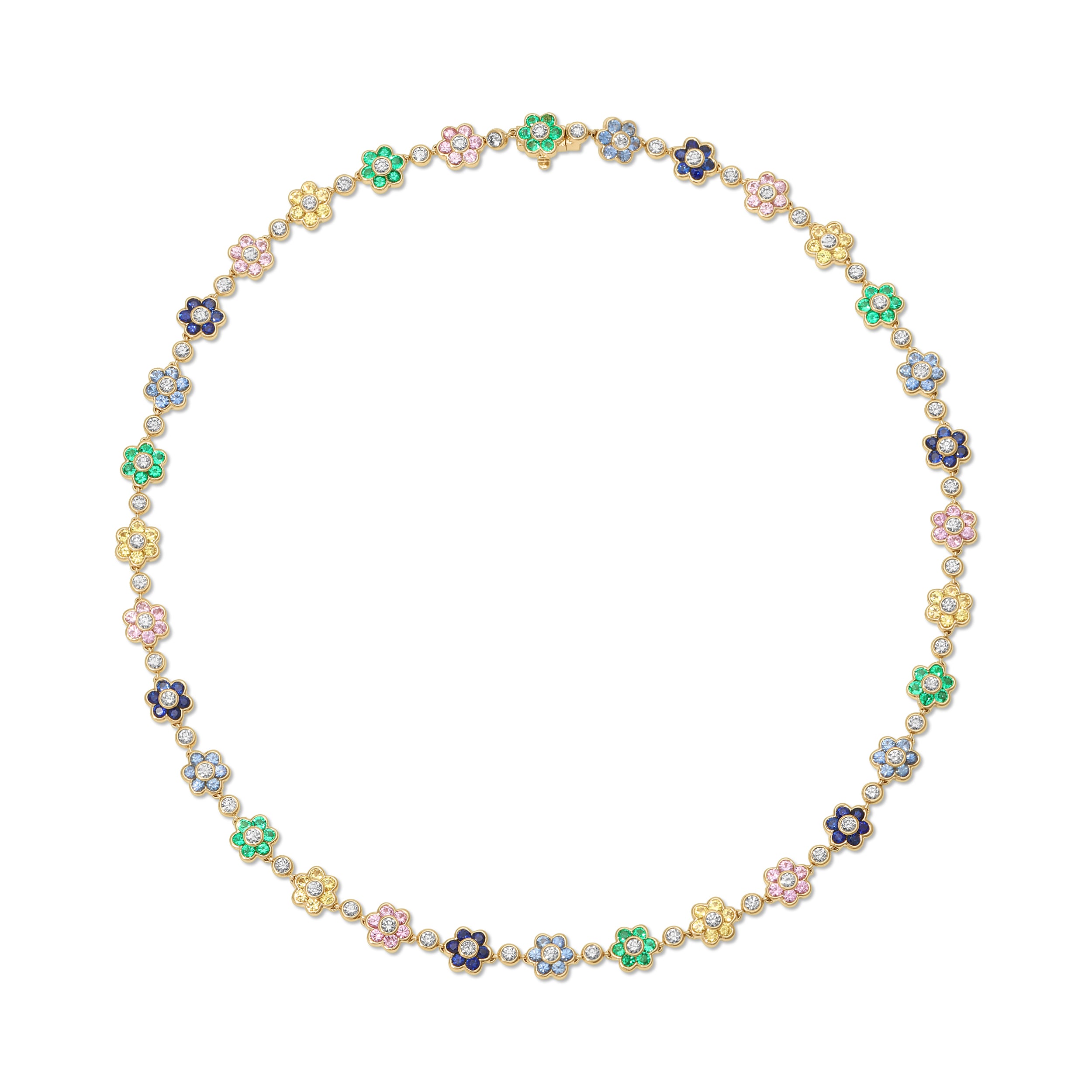 SMALL MULTI SAPPHIRE AND DIAMOND CHOKER