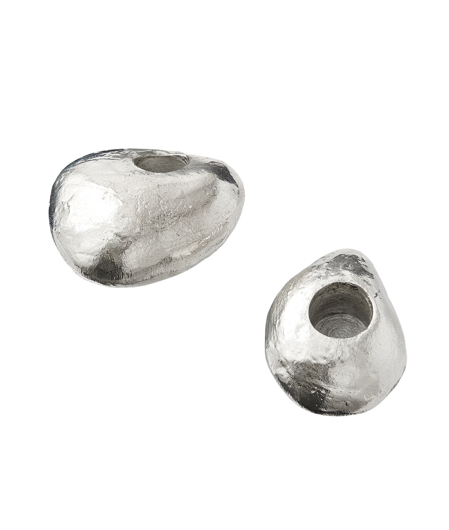 The Floating Pebble Candlesticks with Candles