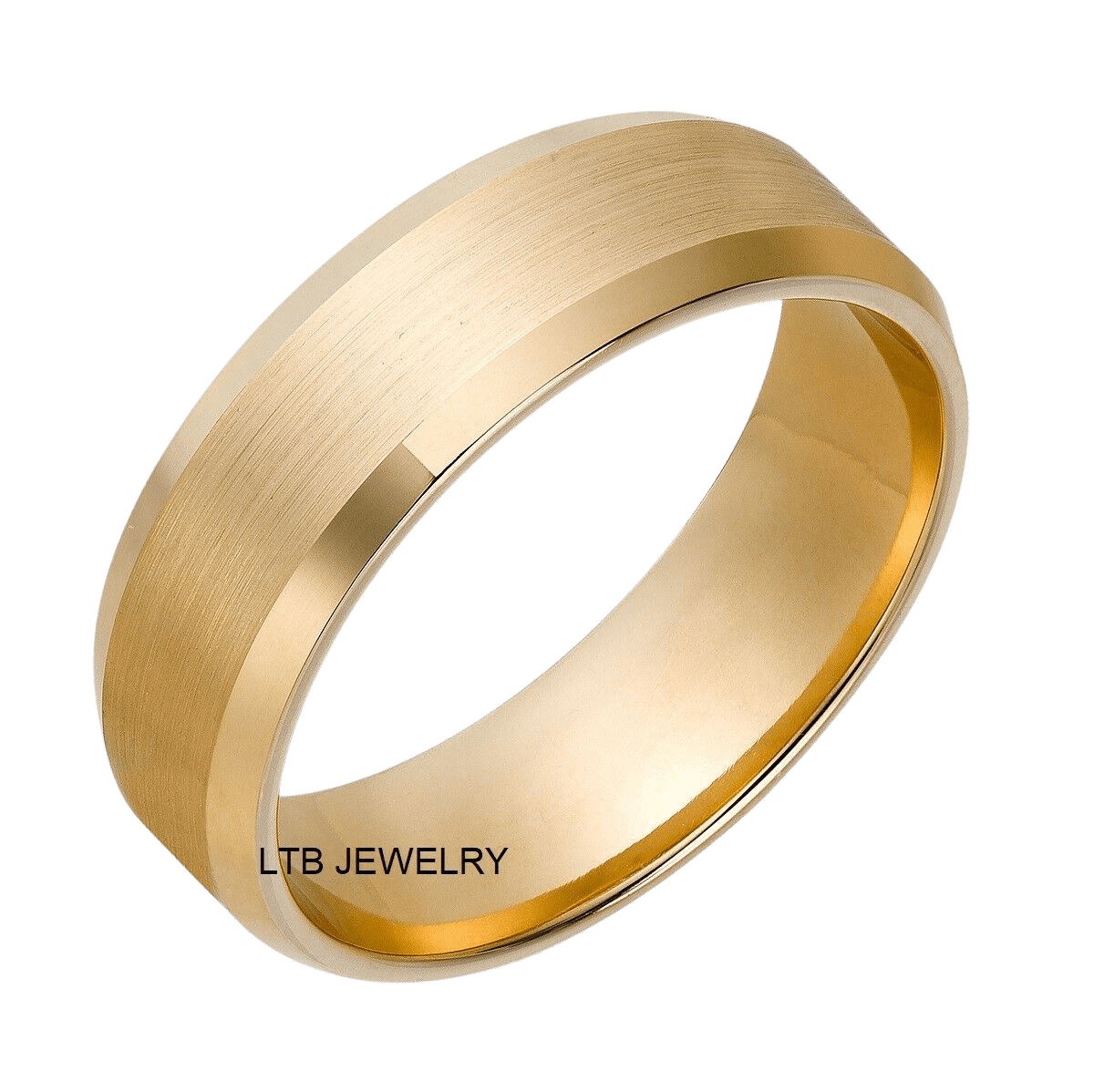 6mm 10K 14K 18K Yellow Gold Mens Wedding Bands