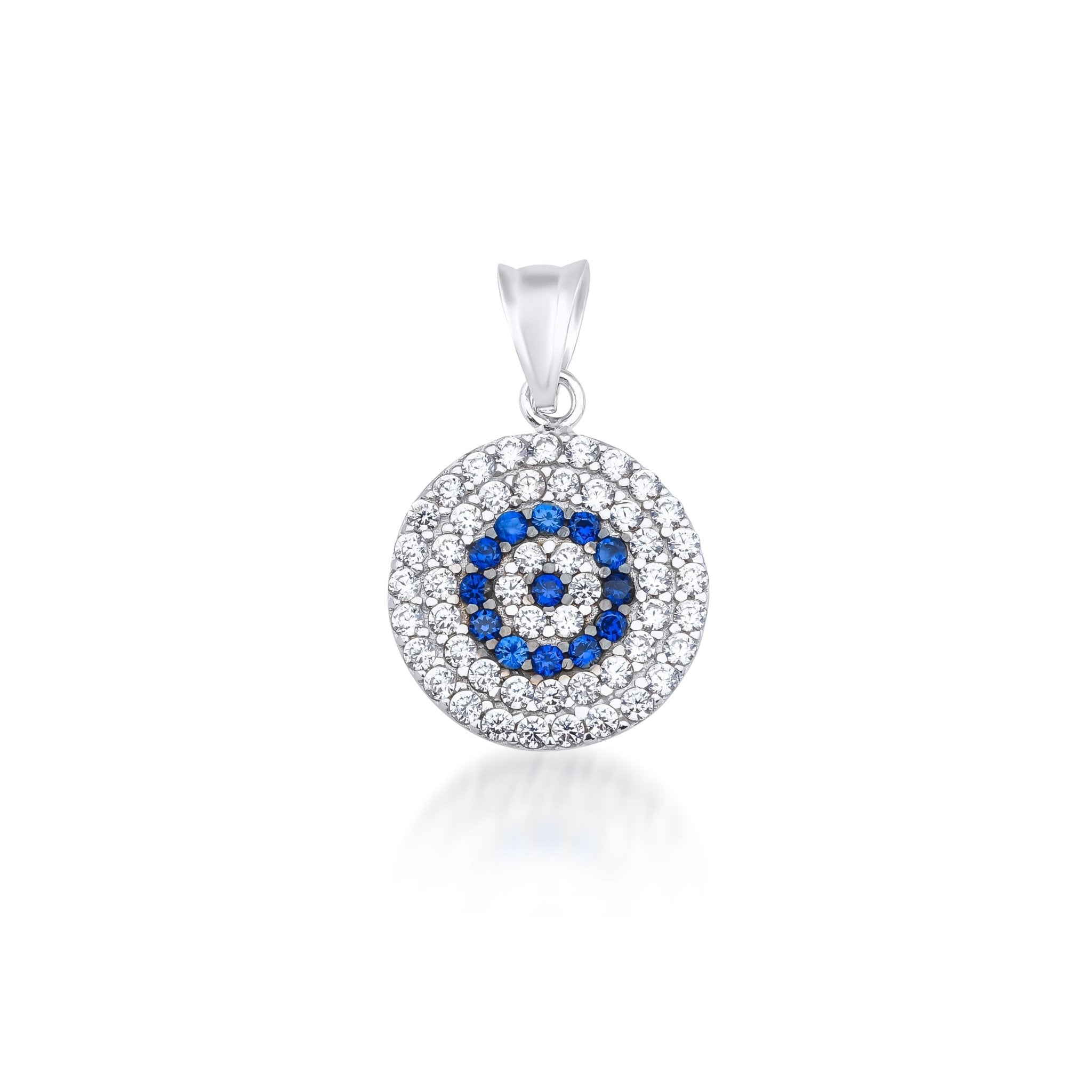 14K Solid Gold Evil Eye Pendant or Necklace