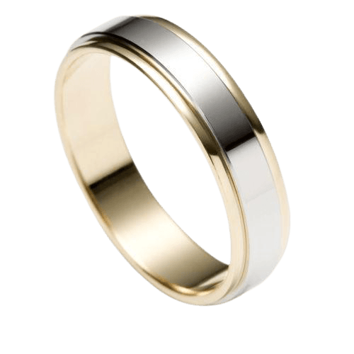 Two Tone Gold Mens and Womens Wedding Bands