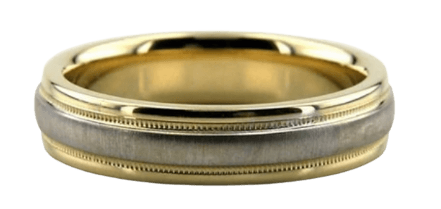 Two Tone Gold Mens and Womens Wedding Band