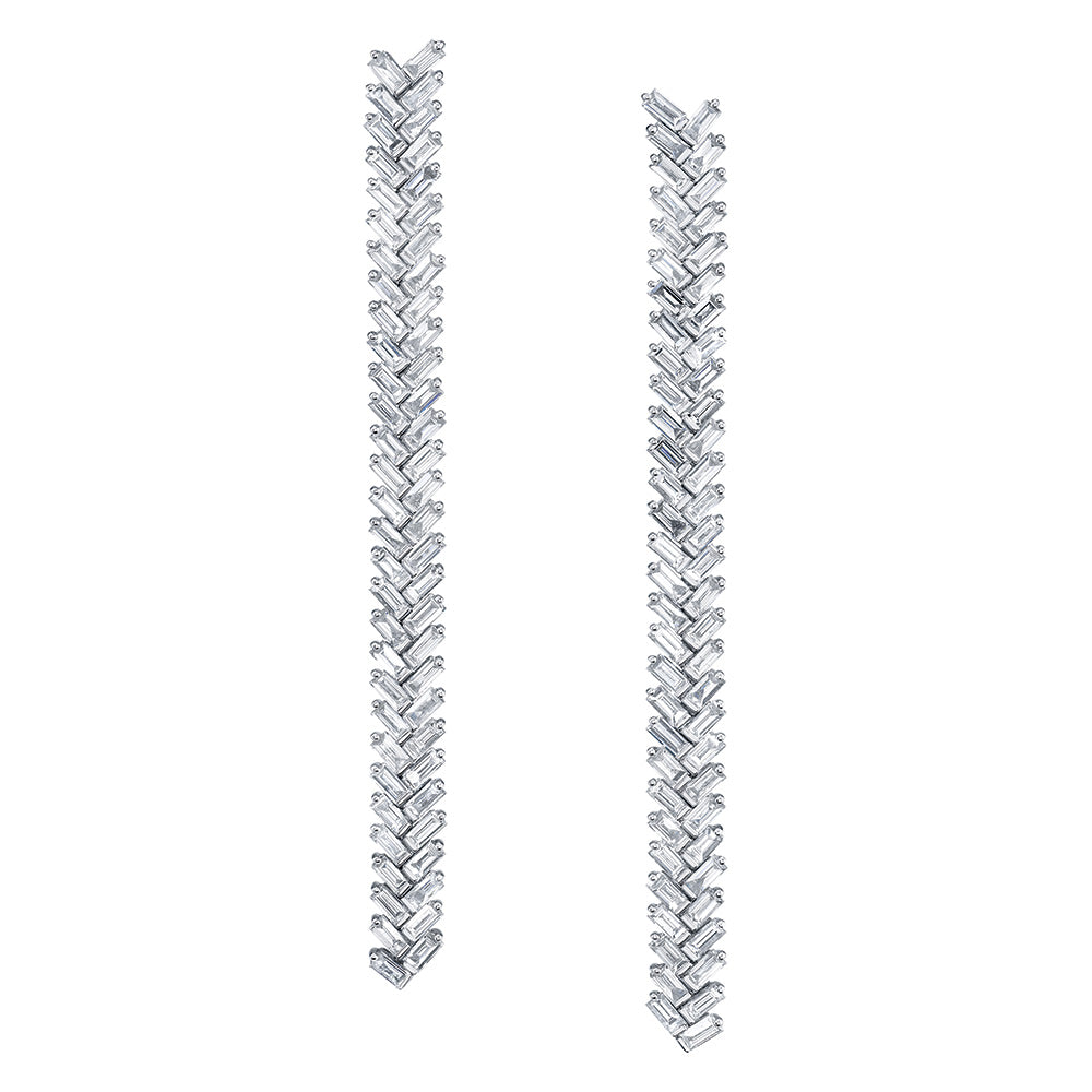 LONG ZIPPER DIAMOND EARRINGS