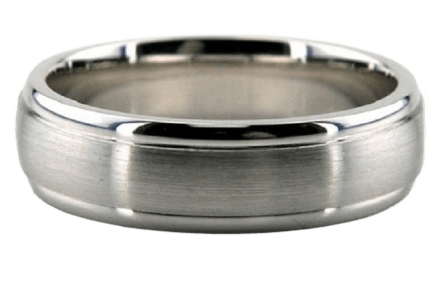 White Gold Mens Wedding Bands