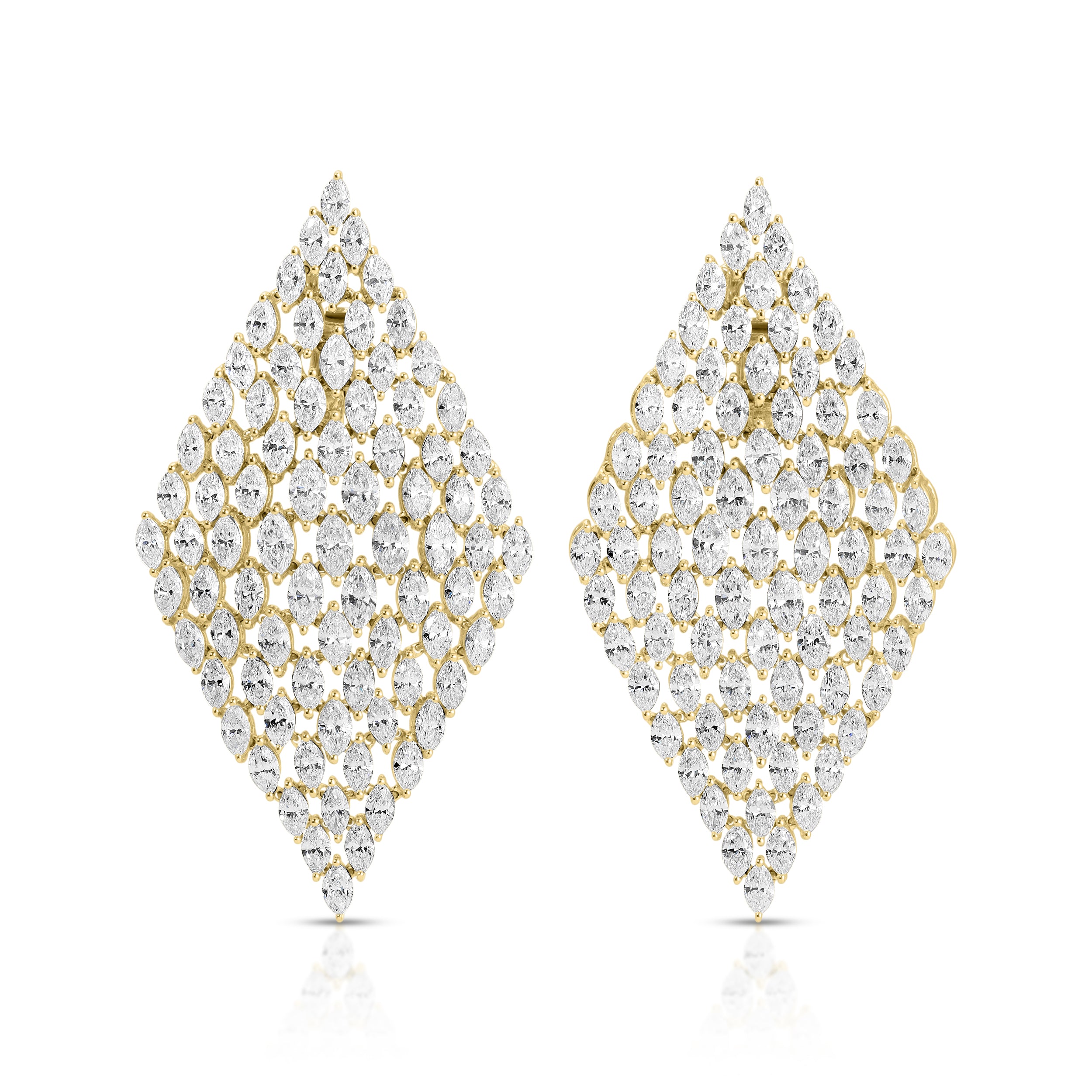 MESH MARQUIS DIAMOND EARRINGS 3 MESH MARQUIS DIAMOND EARRINGS