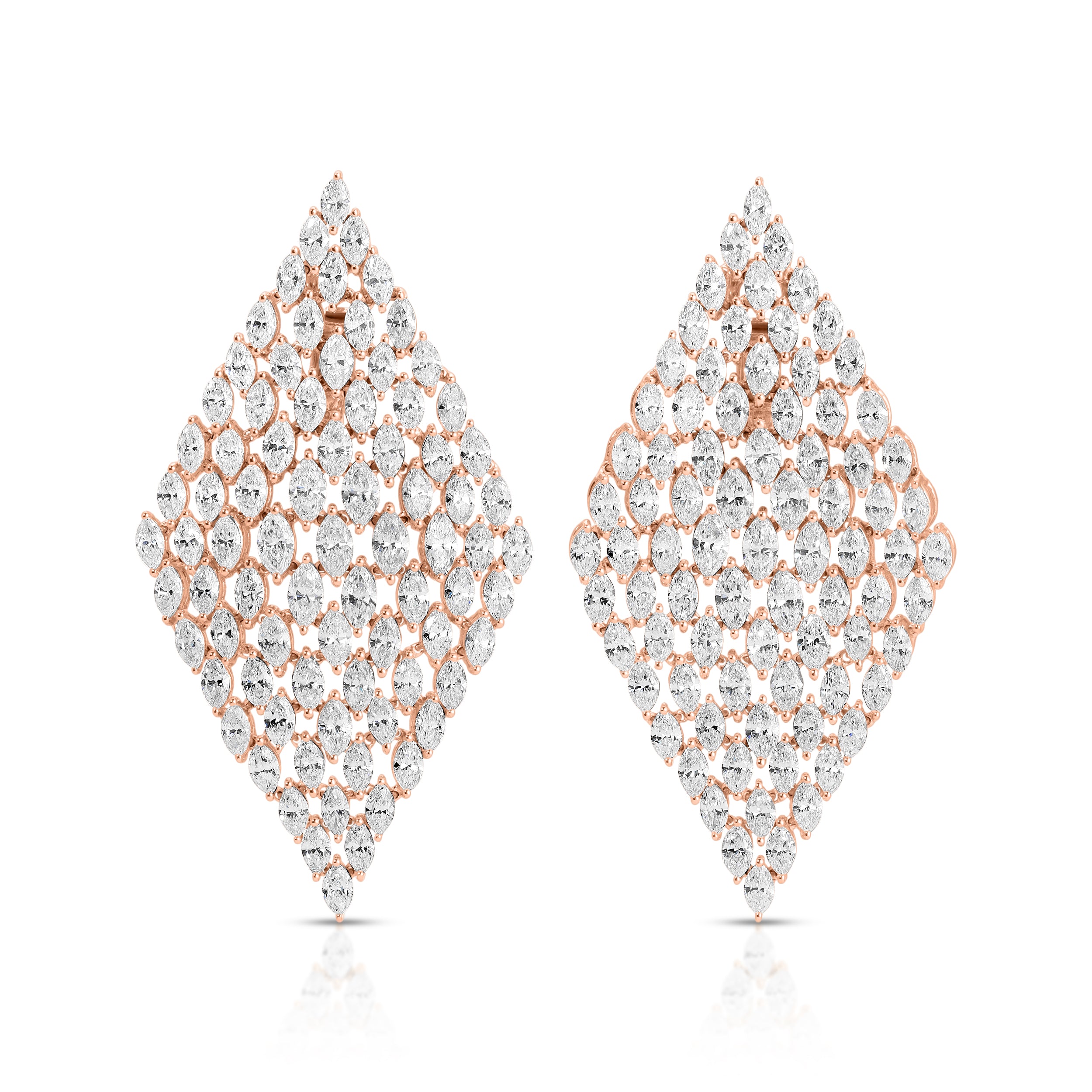 MESH MARQUIS DIAMOND EARRINGS 4 MESH MARQUIS DIAMOND EARRINGS
