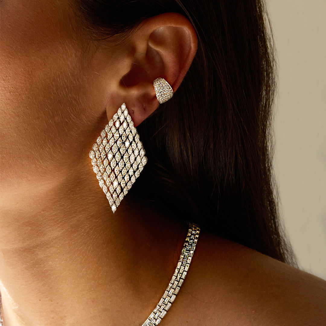 MESH MARQUIS DIAMOND EARRINGS 5 MESH MARQUIS DIAMOND EARRINGS