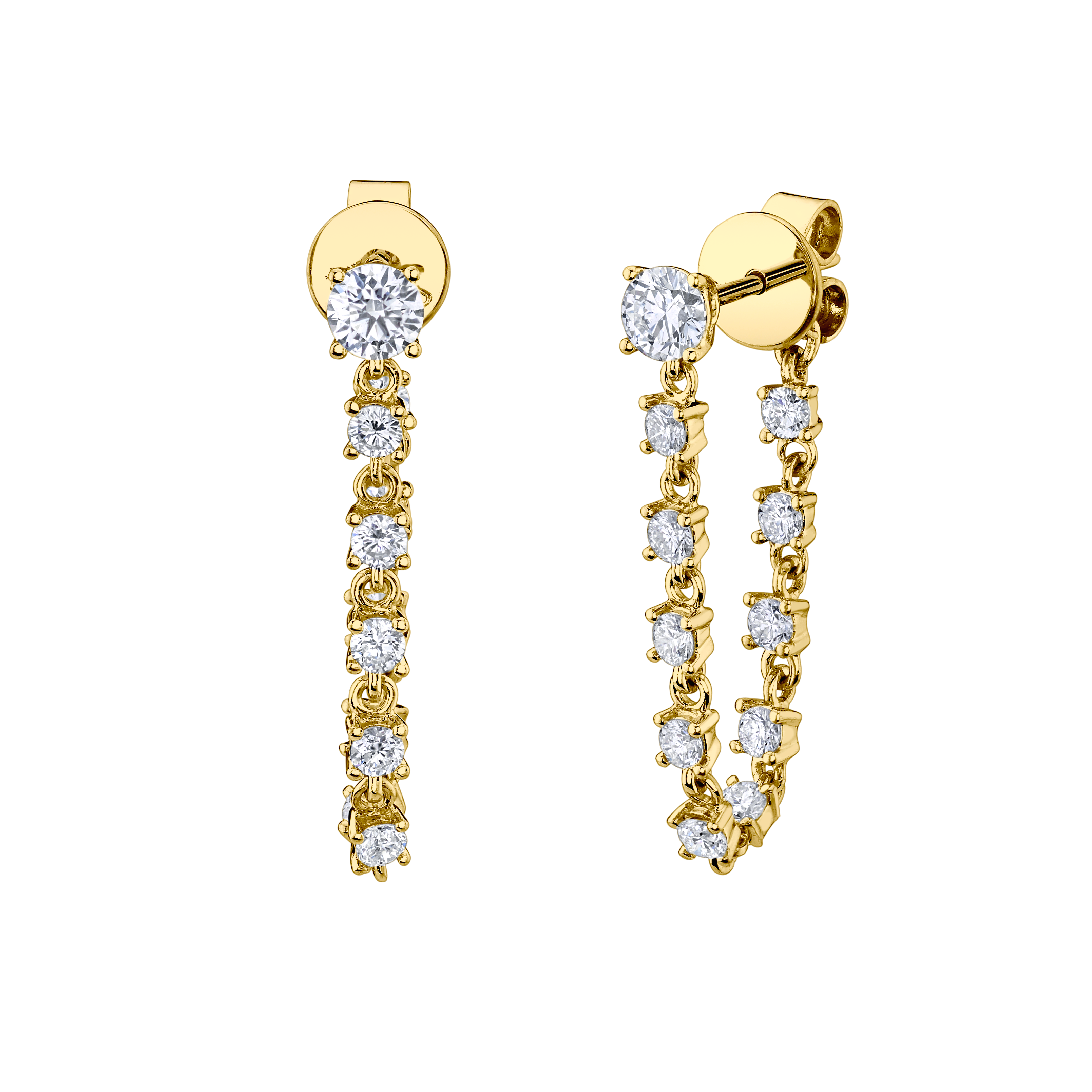 DIAMOND LOOP EARRINGS