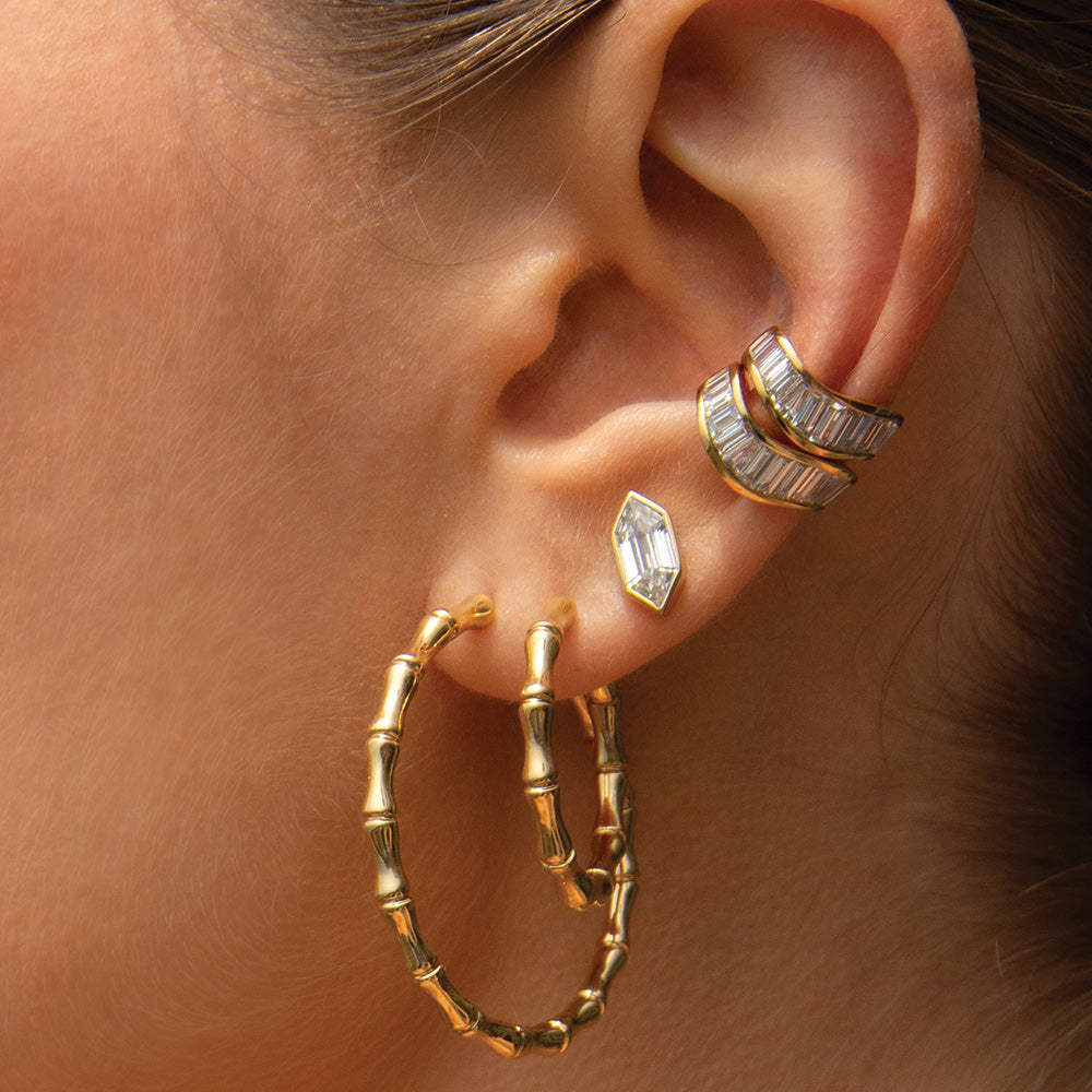 CLASSIC MEDIUM BAMBOO HOOPS 5 CLASSIC MEDIUM BAMBOO HOOPS