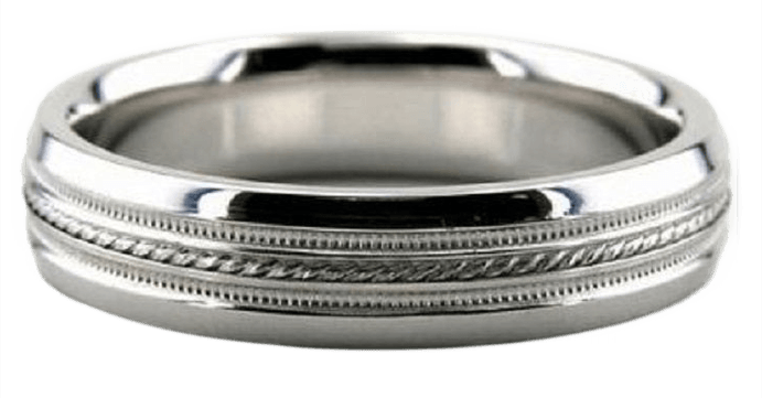 Platinum Milgrain Wedding Bands