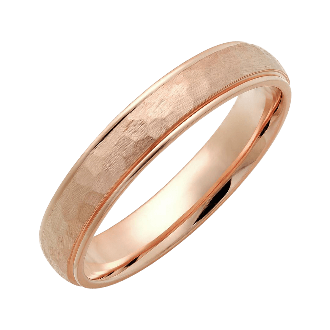 14K Solid Rose Gold Mens and Womens Wedding Bands