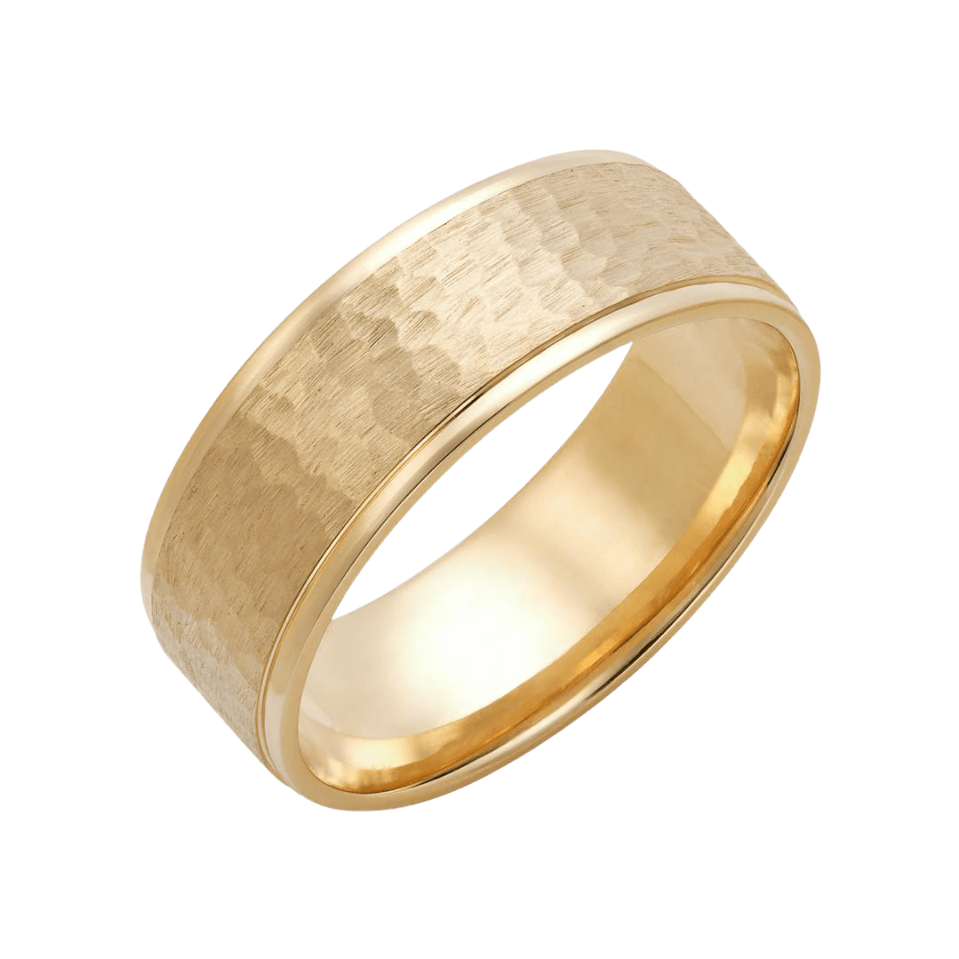 Yellow Gold Mens Wedding Bands