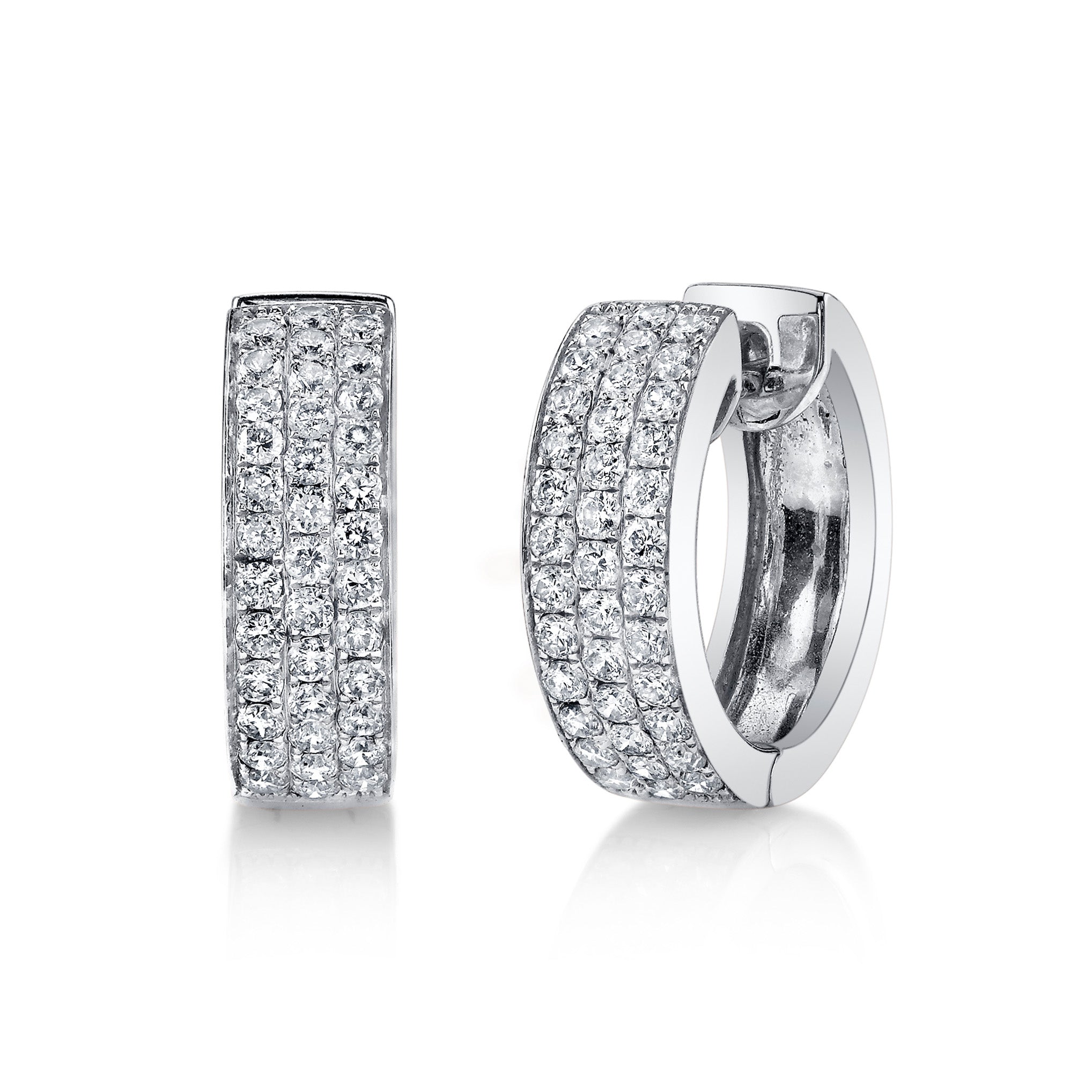 THREE ROW DIAMOND HUGGIES