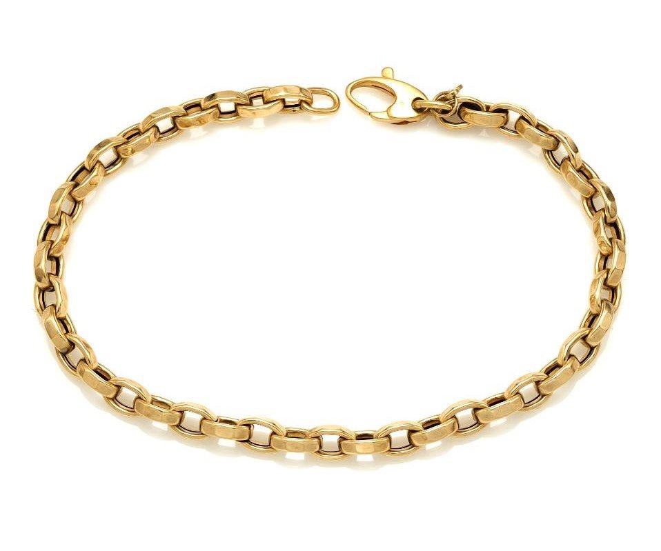 14K Yellow Gold Rolo Chain Bracelet