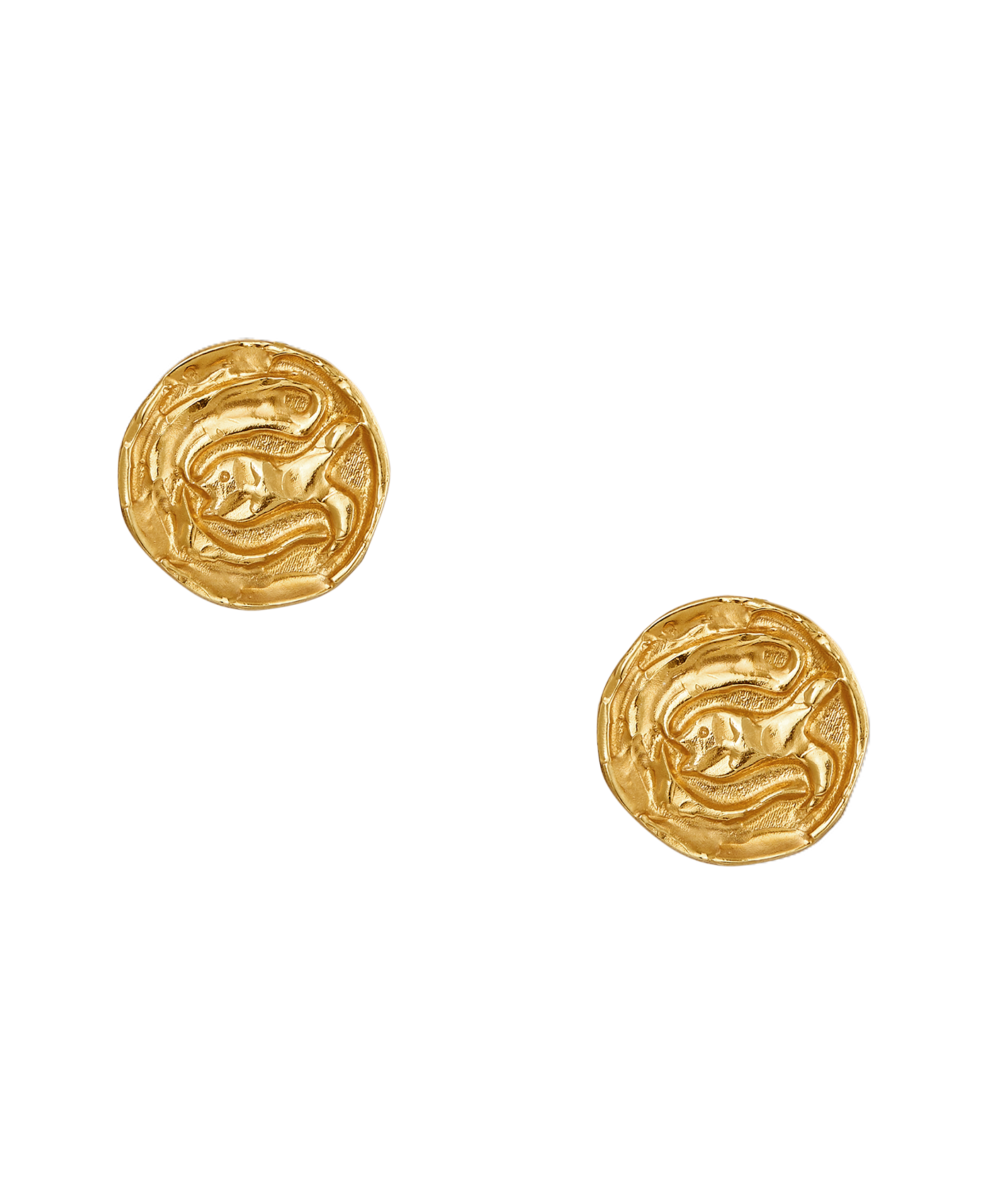 The Gone Fishing Medallion Earrings