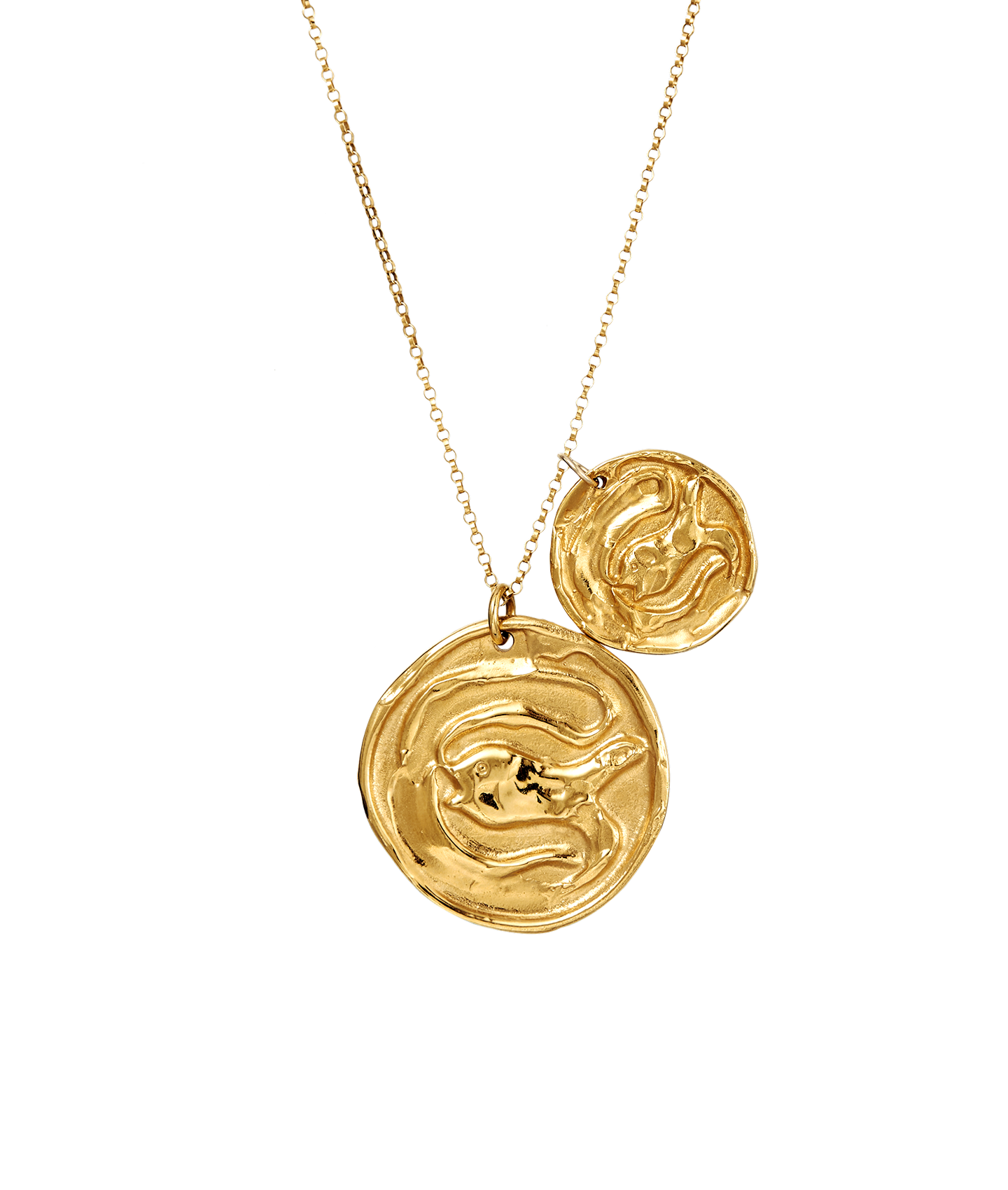 The Gone Fishing Double Medallion Necklace
