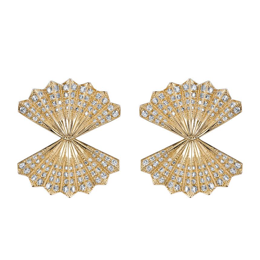 FAN DIAMOND EARRINGS