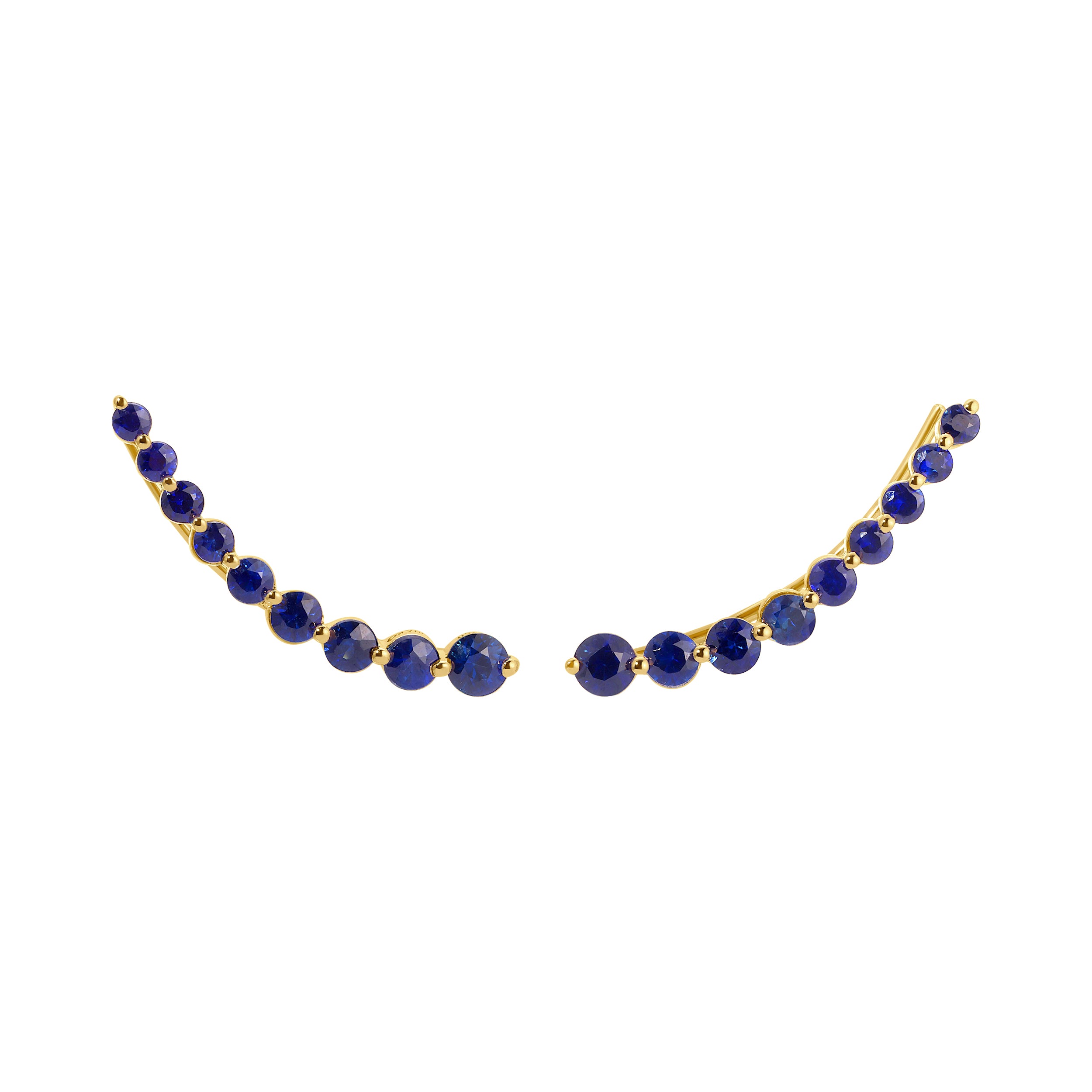 FLOATING BLUE SAPPHIRE EARRING