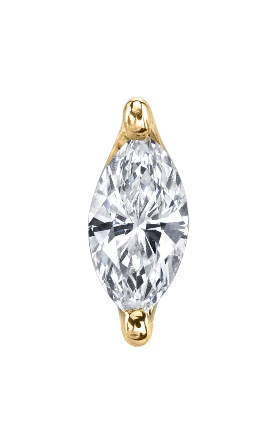 MARQUISE DIAMOND STUD WITH ORBIT BACKING