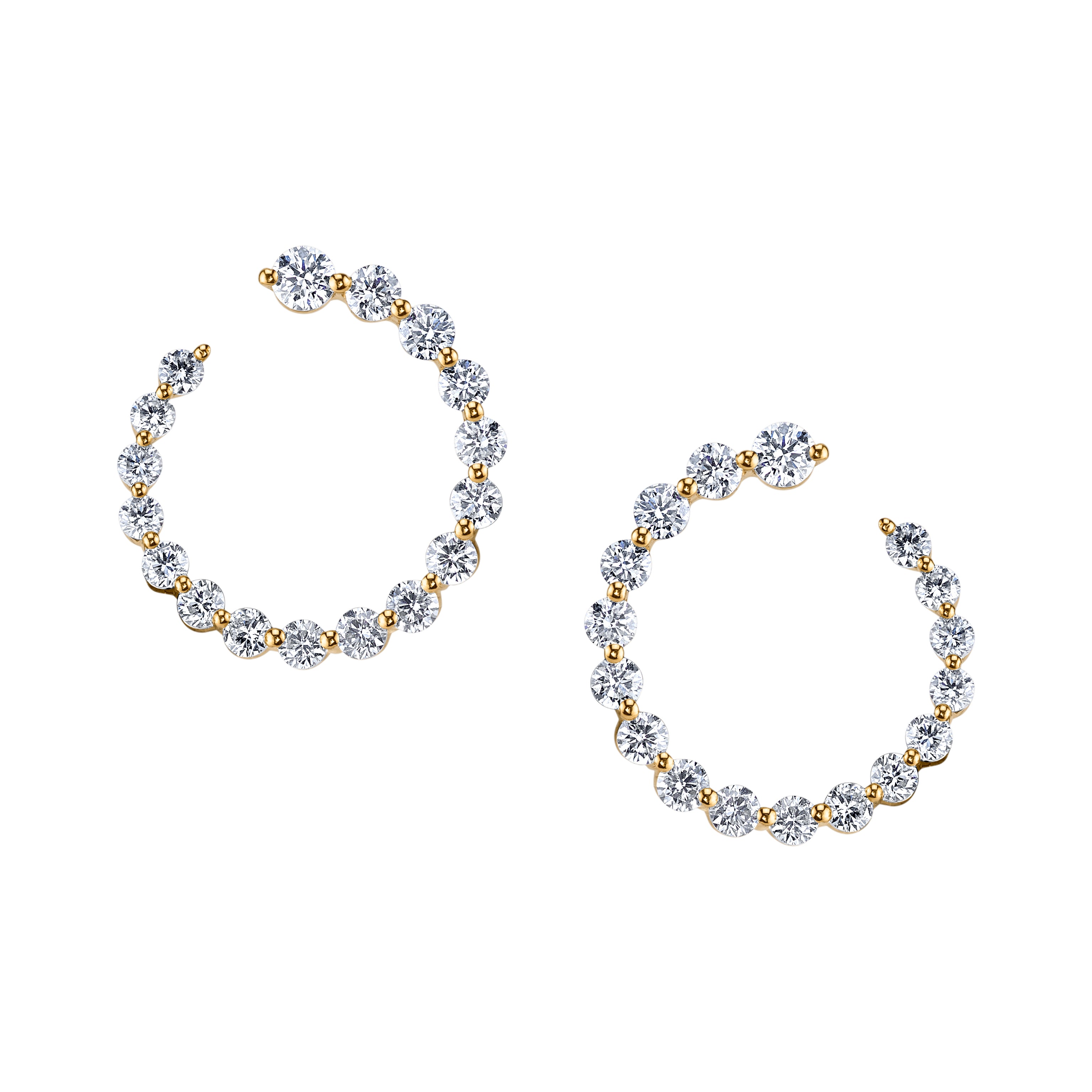 DIAMOND GARLAND EARRINGS 3 DIAMOND GARLAND EARRINGS