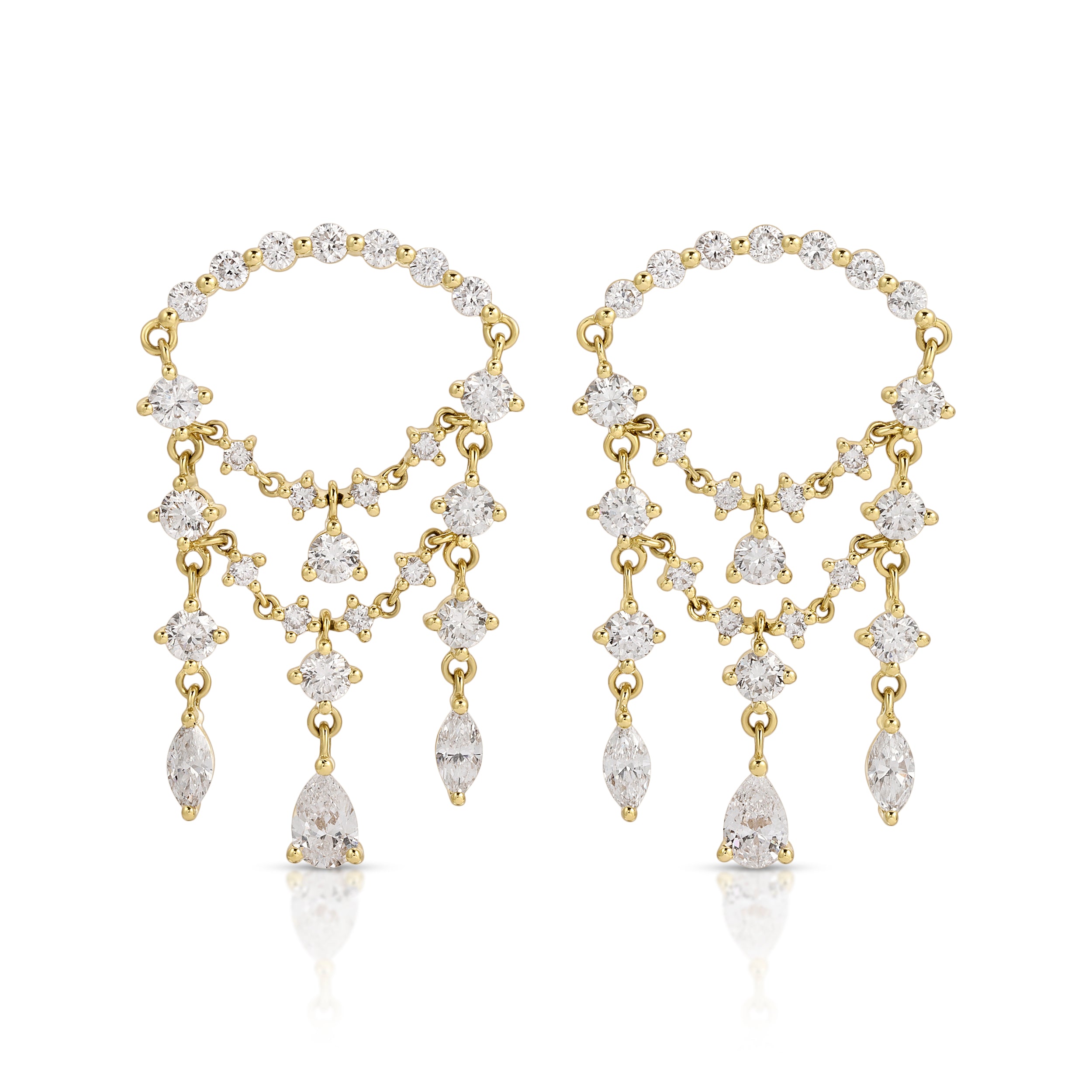DELILAH DIAMOND DROP EARRINGS