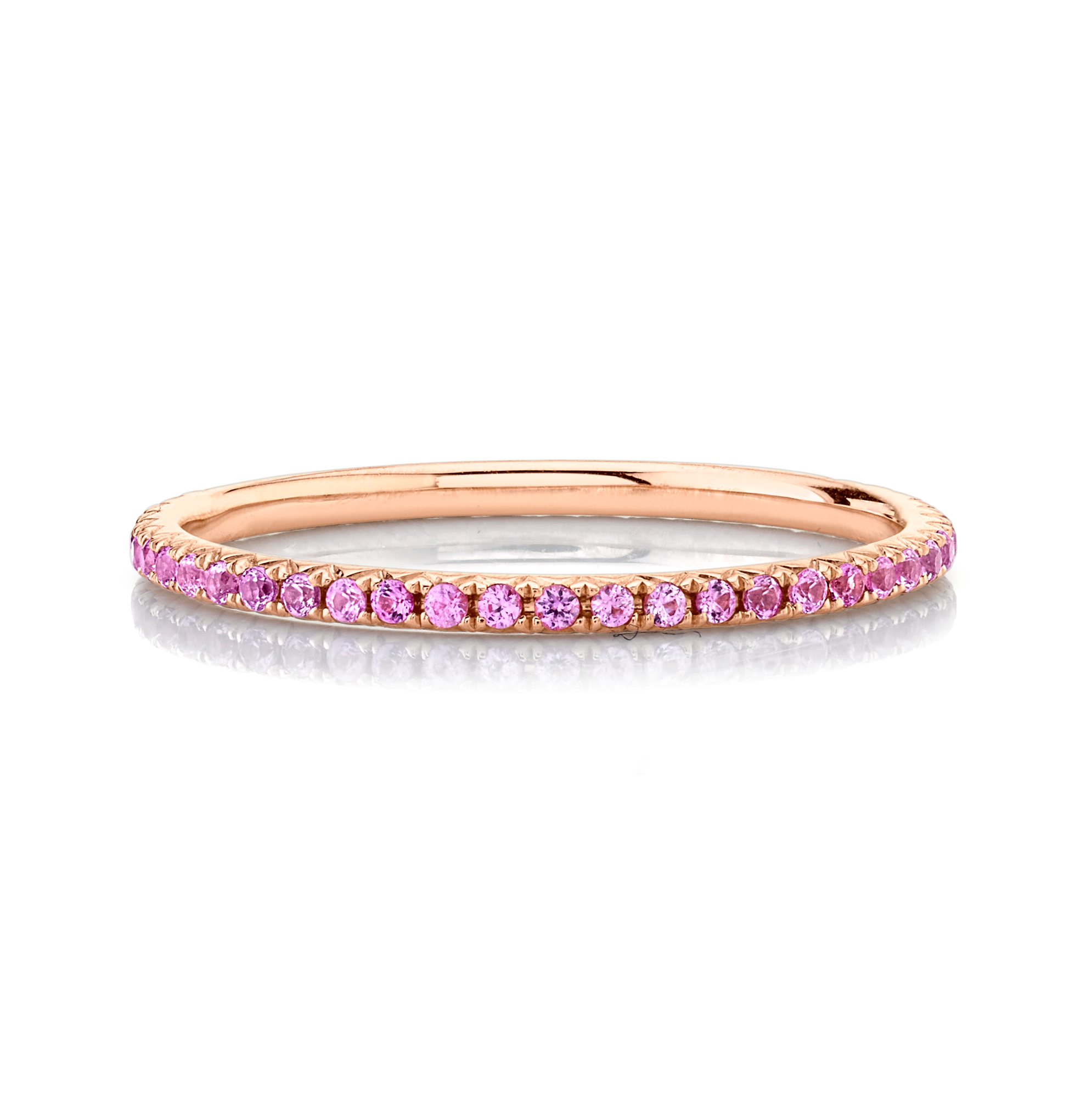 ROSE GOLD PINK SAPPHIRE ETERNITY BAND