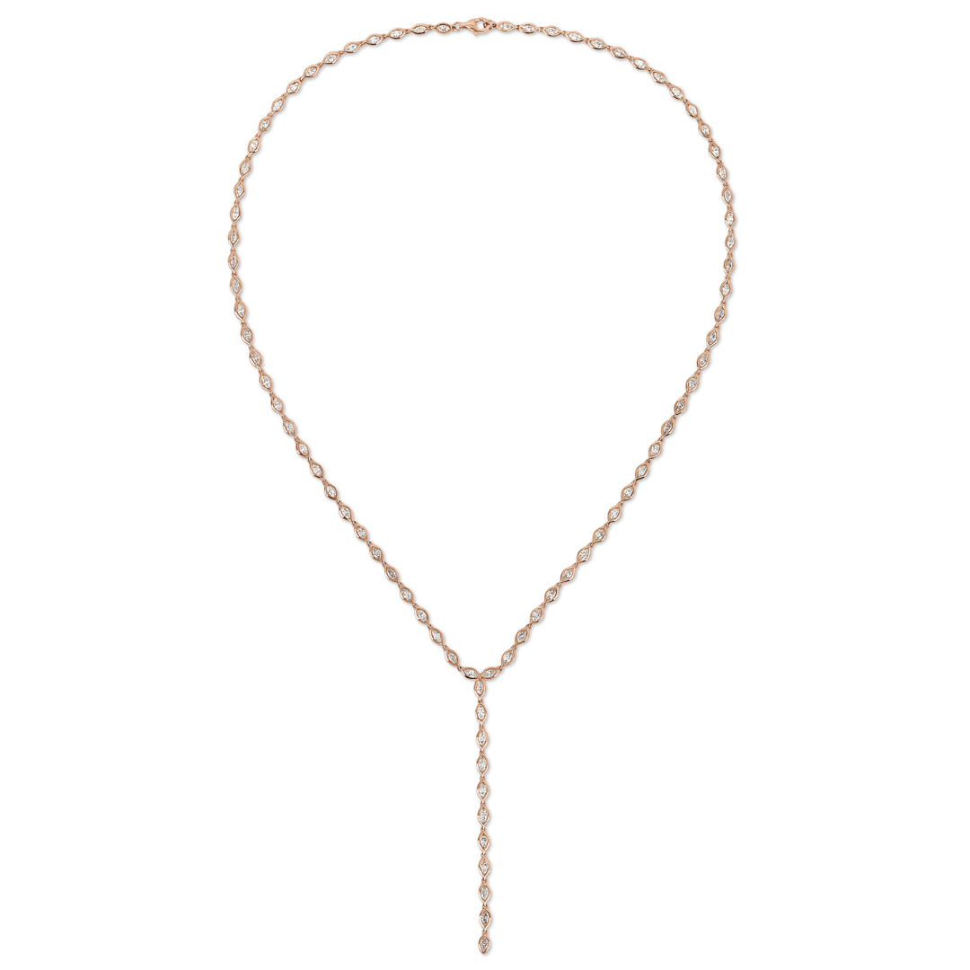 BEZELED MARQUISE DIAMOND LARIAT 3 BEZELED MARQUISE DIAMOND LARIAT