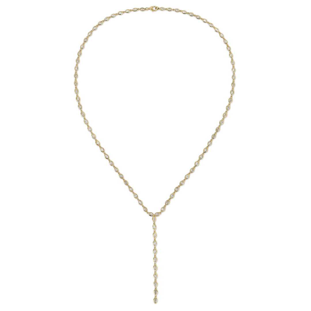 BEZELED MARQUISE DIAMOND LARIAT 4 BEZELED MARQUISE DIAMOND LARIAT